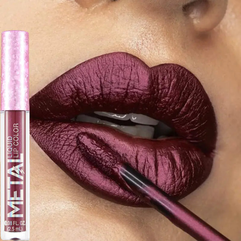 Pearlescent Metallic Color Liquid Lipstick Lip Gloss