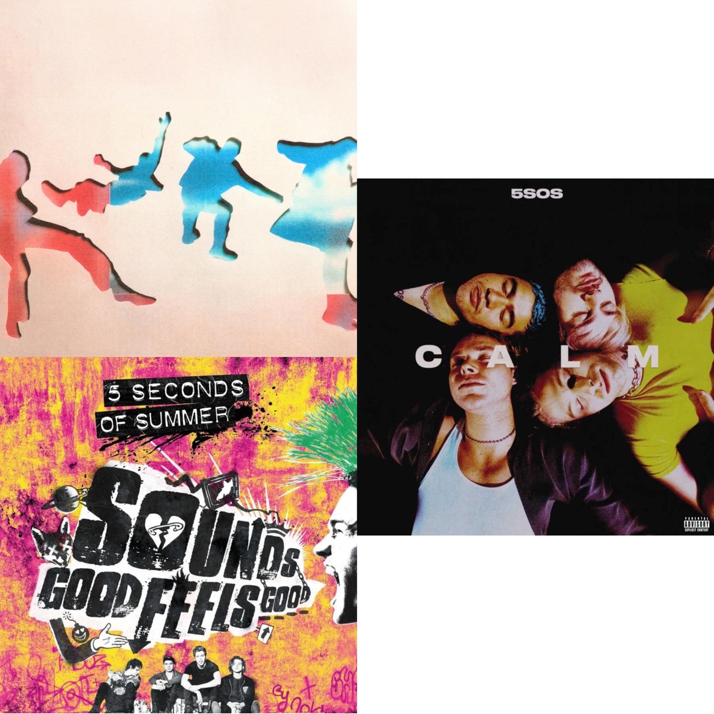 5Sos5 (X) (White LP Vinyl) & Calm (X) & Sounds Good Feels Good