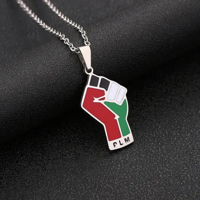 Stainless Steel Palestine Pendant Chain Necklaces