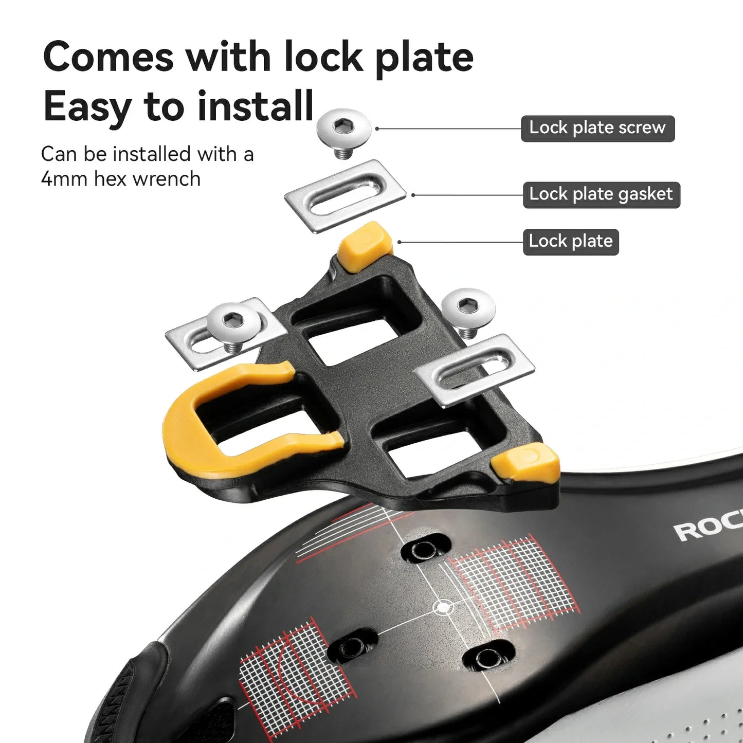 ROCKBROS Road MTB Lightweight Clipless Bicycle Pedals with Cleats Set Compatible with SPD-SL System