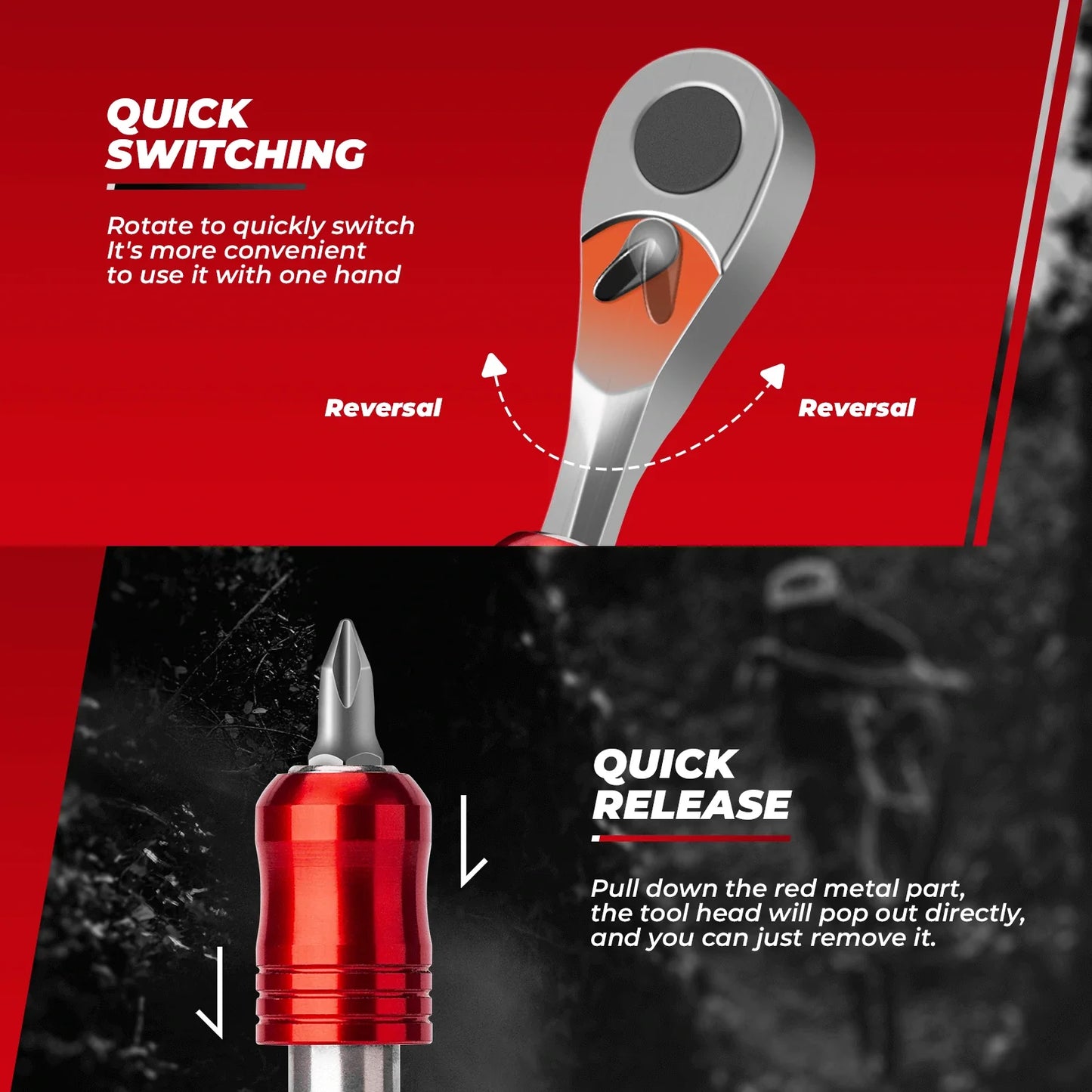 ROCKBROS 1/4-Inch Ratchet Socket Wrench Set 2.5-8mm Allen Hex Torx Sockets for Road  Mountain Bike Maintenance