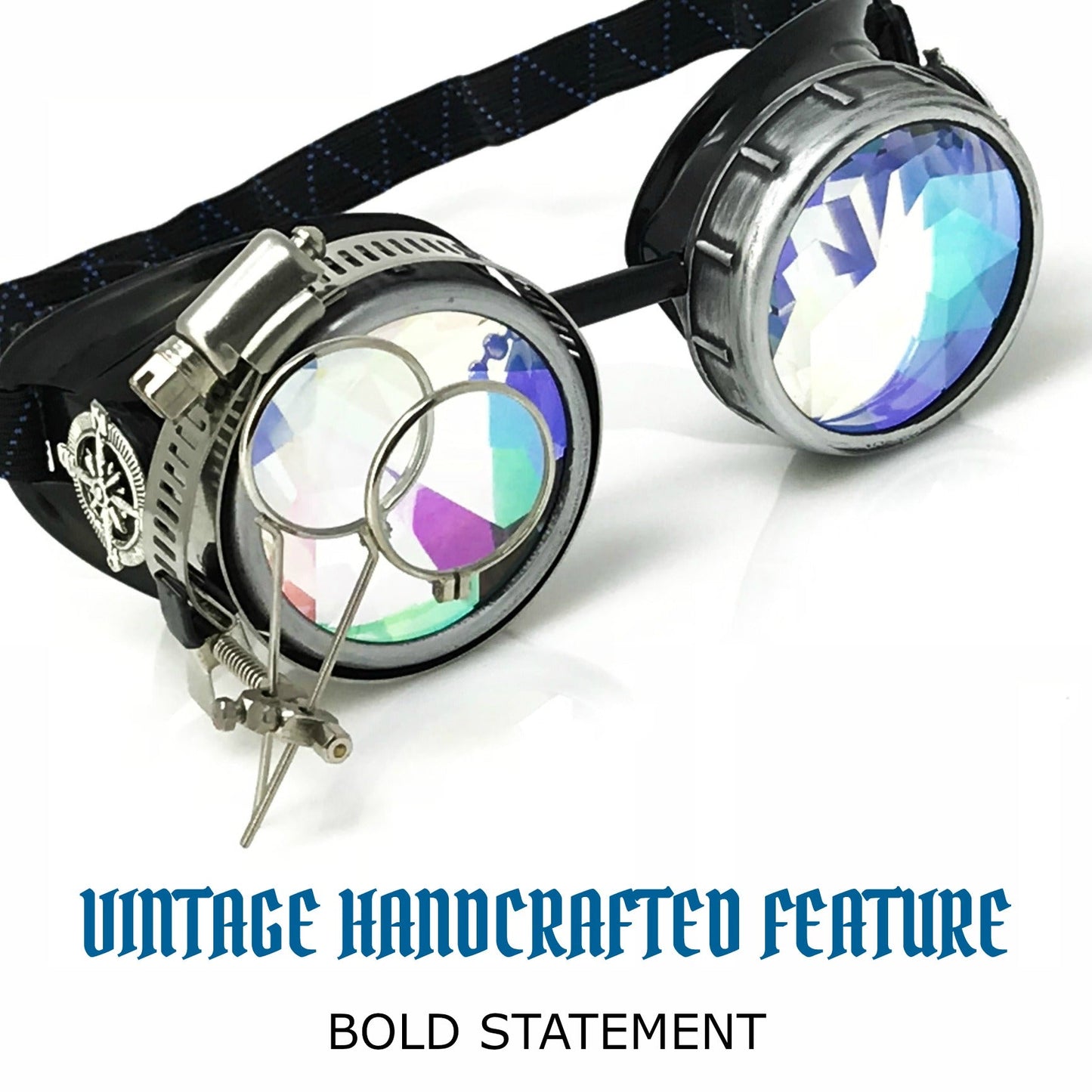 DJ approved glasses Rave eyewear with magnifying eye loupes kaleidoscope lenses