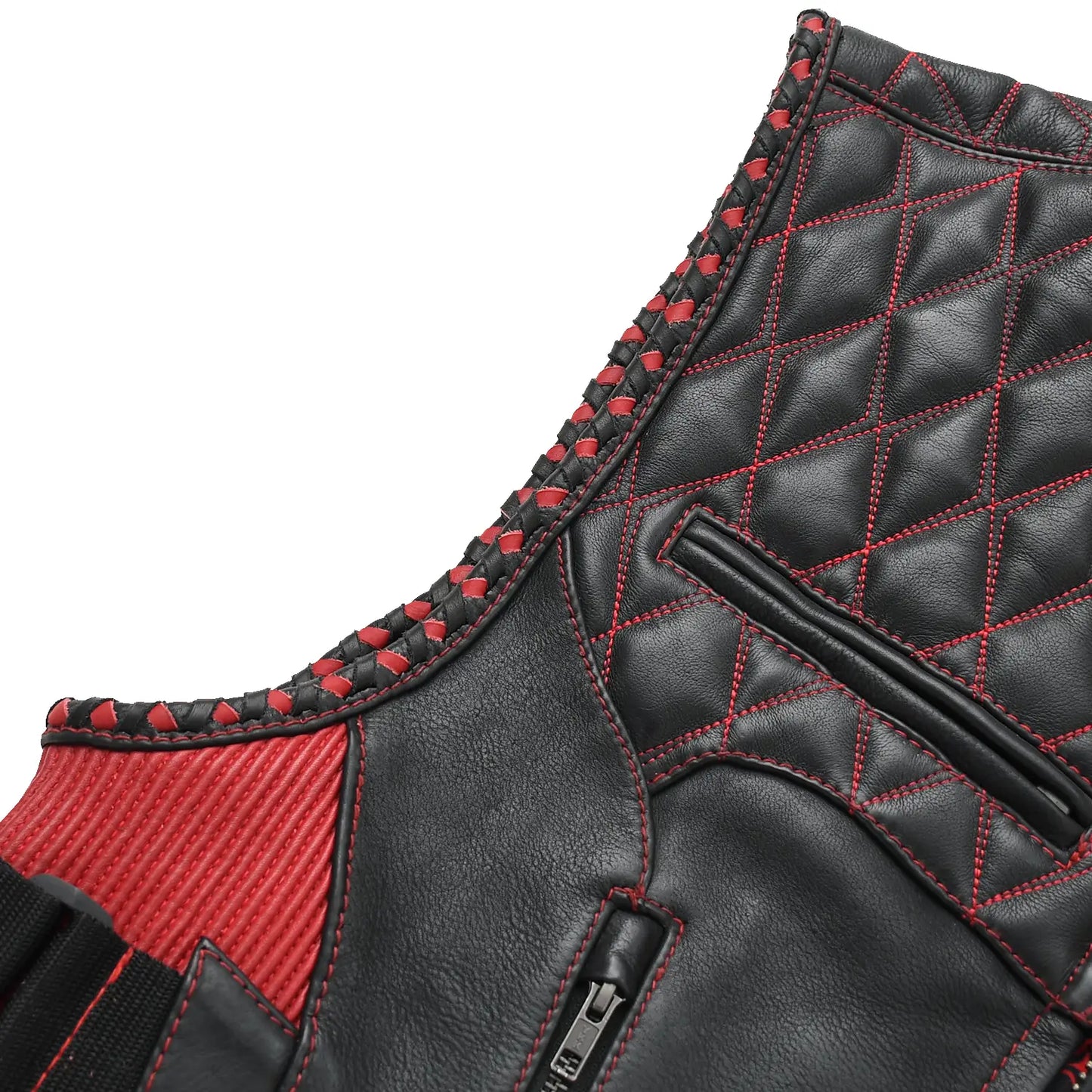 Tactical Emerald Men’s Motorcycle Leather Vest