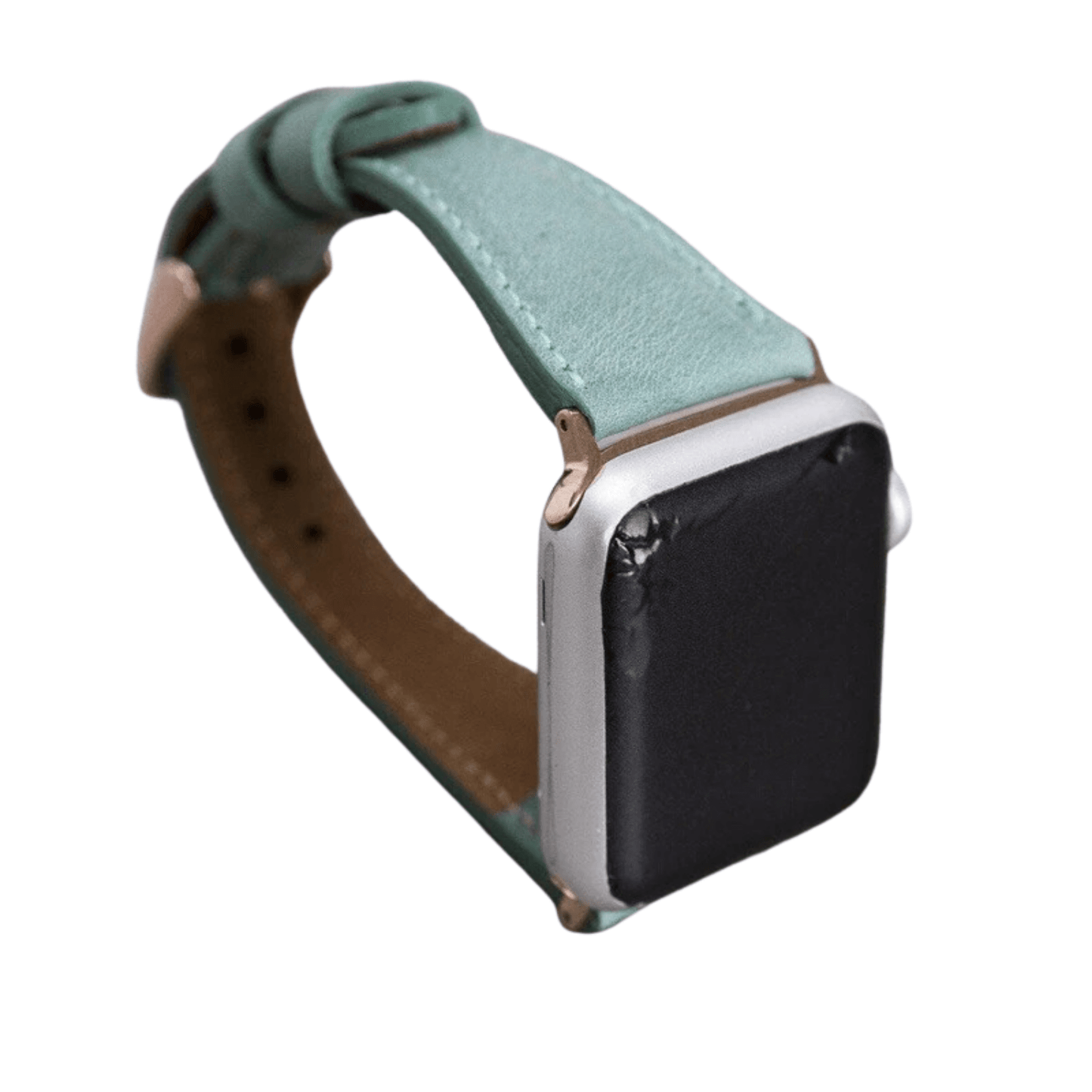 Classic Light Mint Green Leather Apple Watch Band - Dallas
