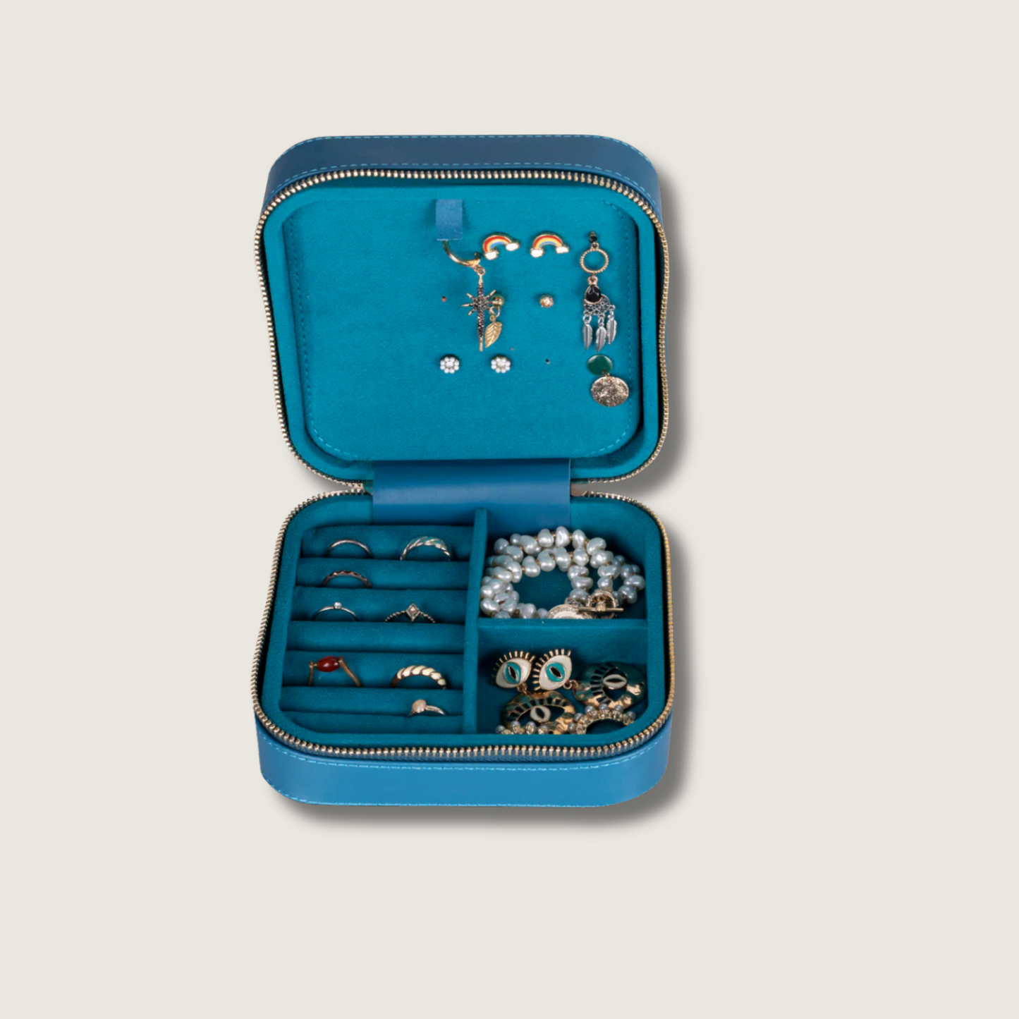 Luxury Travel Jewelry Box – Blue - Palermo