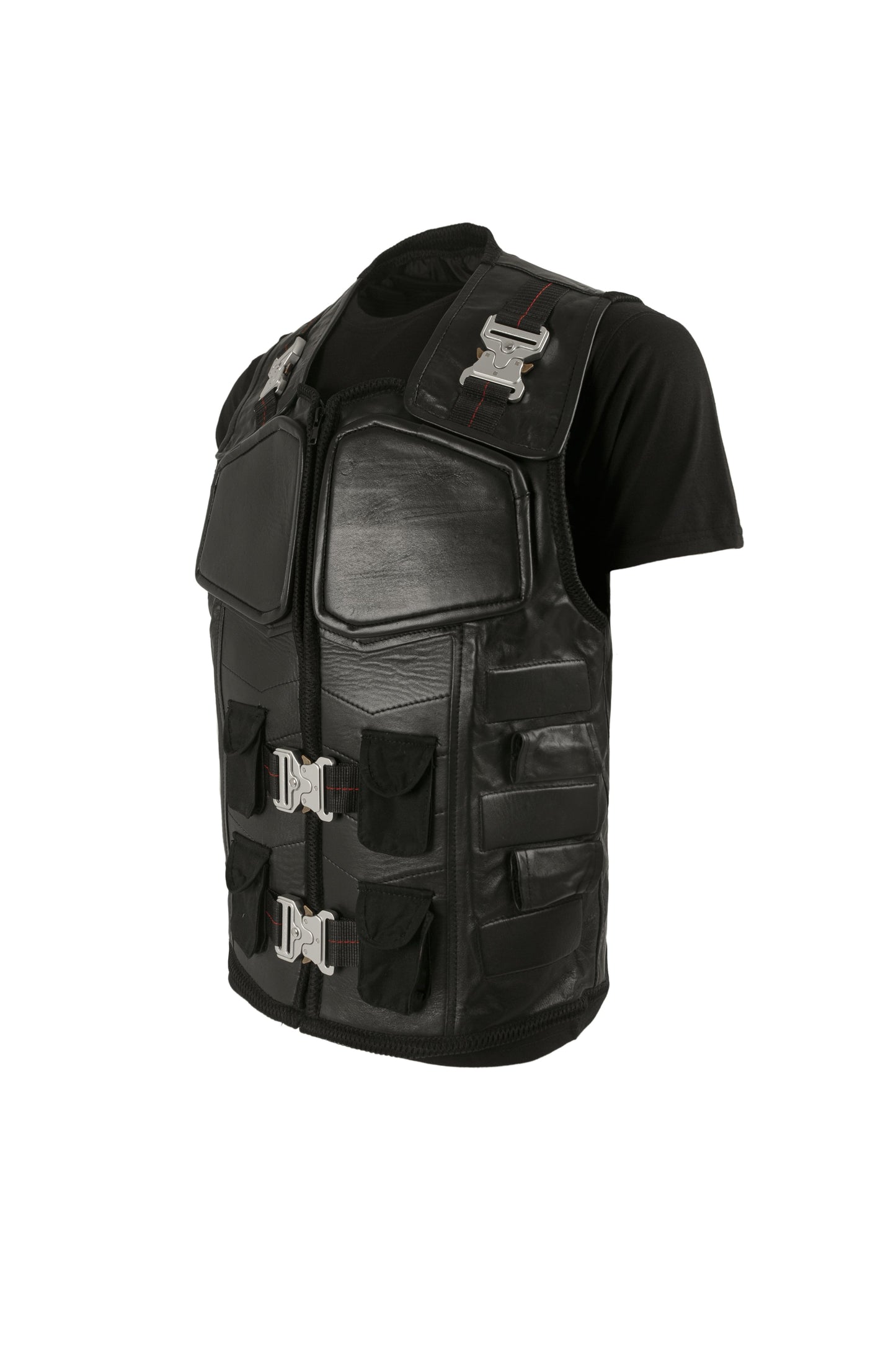 Handmade W Snipes Blade Vest Trinity Vampire Hunter Military Style Handmade Cosplay Costume Leather Vest