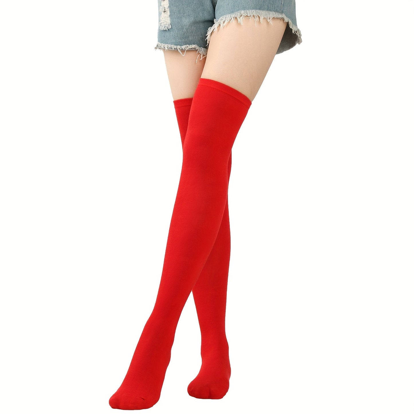 Vibrant Striped Knee High Socks - Women's Calf Socks for Music Festival, Cosplay Party, and Fashion Statement - Soft, Stretchy, and Comfortable Stockings & Hosiery for All-Day Wear