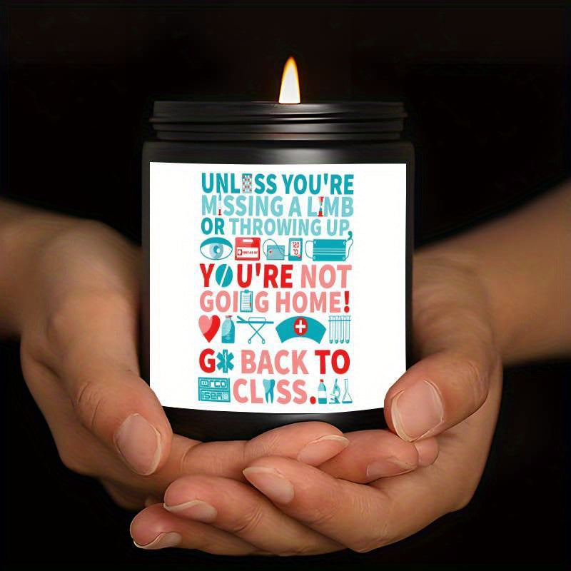 1pc Lavender Scented Candle Gift Idea, School Nurse Gifts, School Nurse Supplies, School Nurse Office Decorations Decors, School Nurse Appreciation Gifts, Gift For Women Men School Nurse, Gift Daily Funny Unique Meaningful It