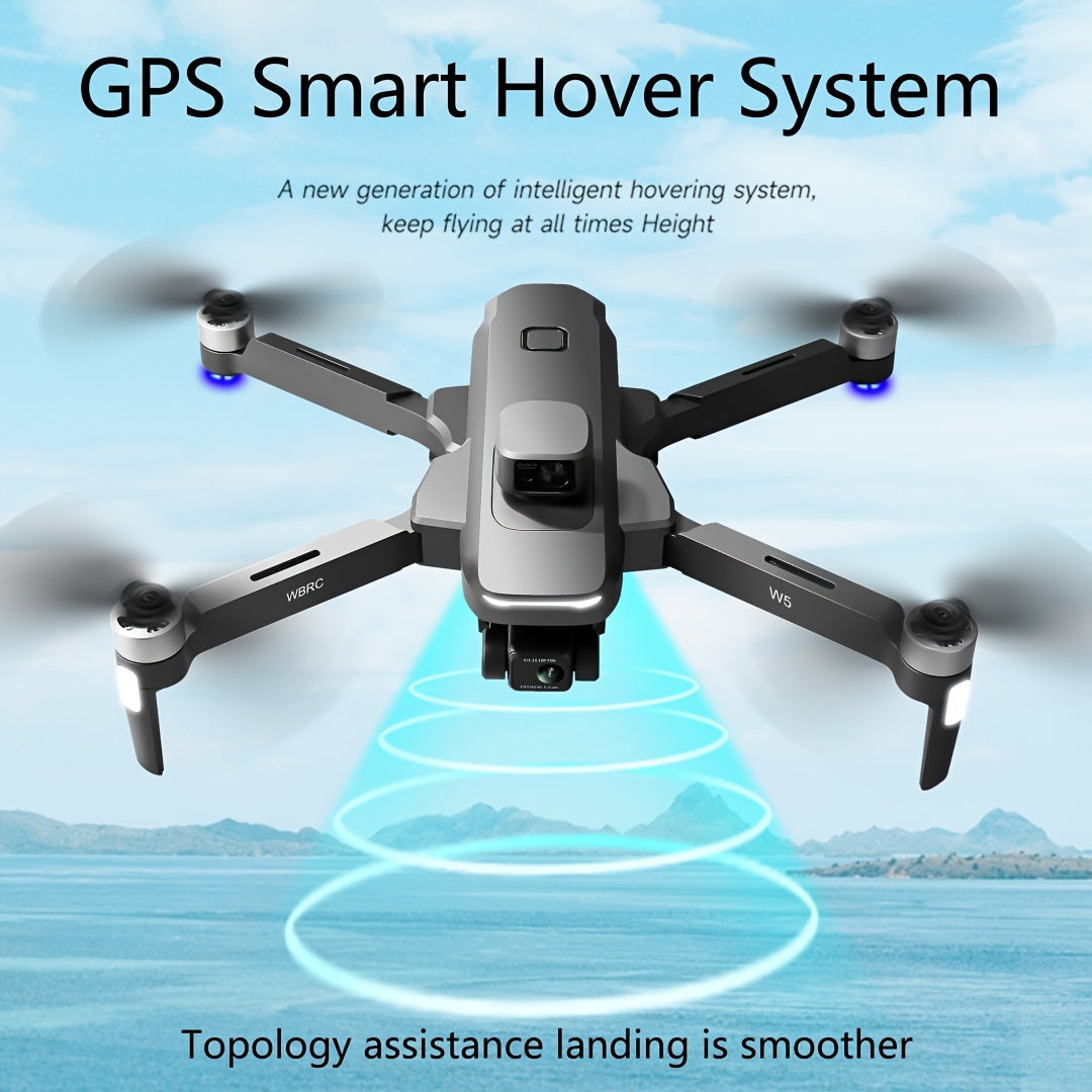 New Arrival W5- Drone, Extra Long Distance 16400 Feet Digital Image Transmission, Super Powerful Brushless Motor, EIS Three-axis Electronic Anti-Shake Gimbal, GPS Precise Outdoor Positioning, 4K HD Camera, 360° Full Angle In