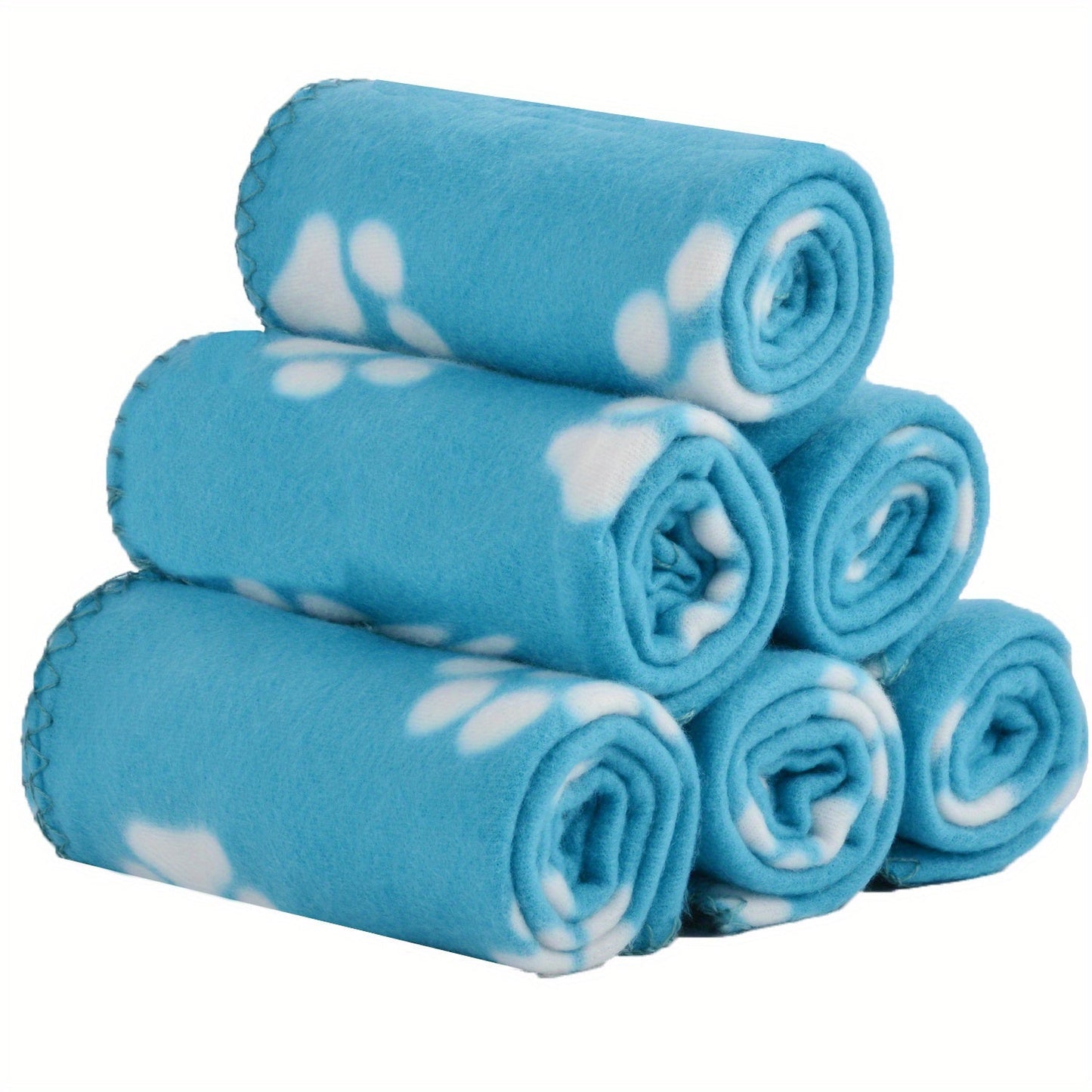 6-Pack of Warm Paw Print Dog Blanket Bed Covers to Keep Your Furry Pets Cozy!