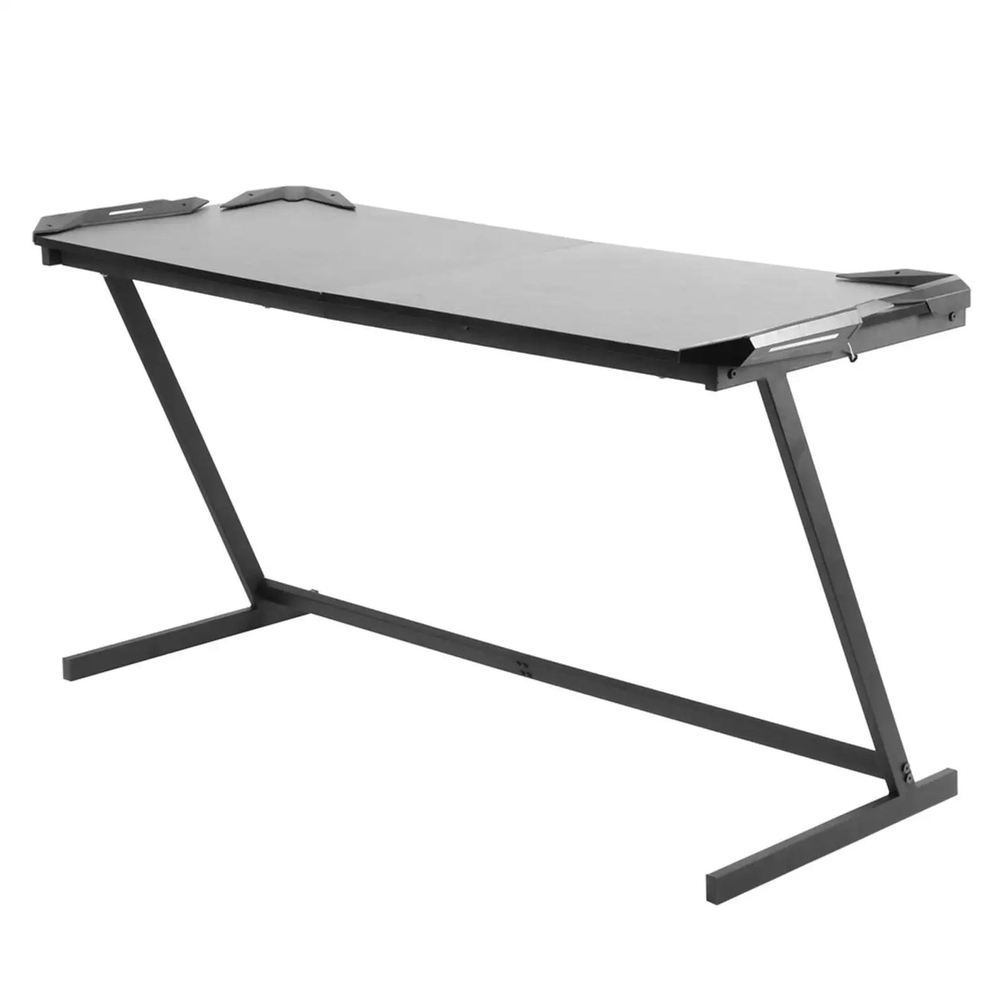 Z Shaped Large Computer Table PC Gaming Desk with RGB LED Light Home Furniture Gaming Supplies