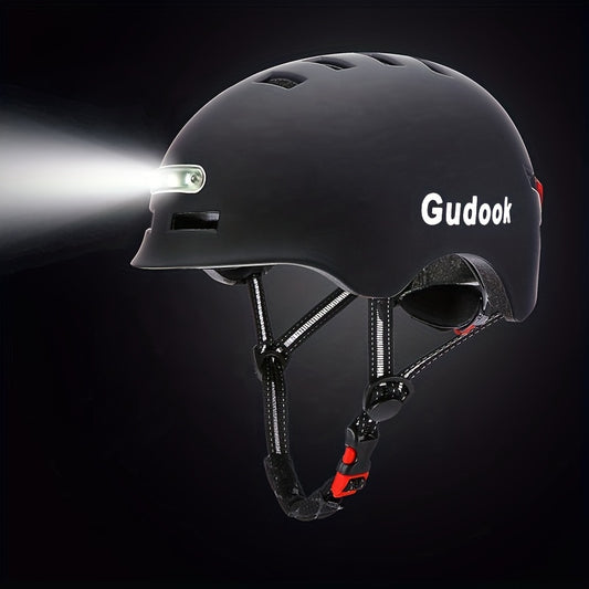 BrightRide Bike Helmet - USB Rechargeable LED Front and Rear Lights for Men & Women in Traffic - Premium  from Lizard Vigilante - Just $56.99! Shop now at Lizard Vigilante