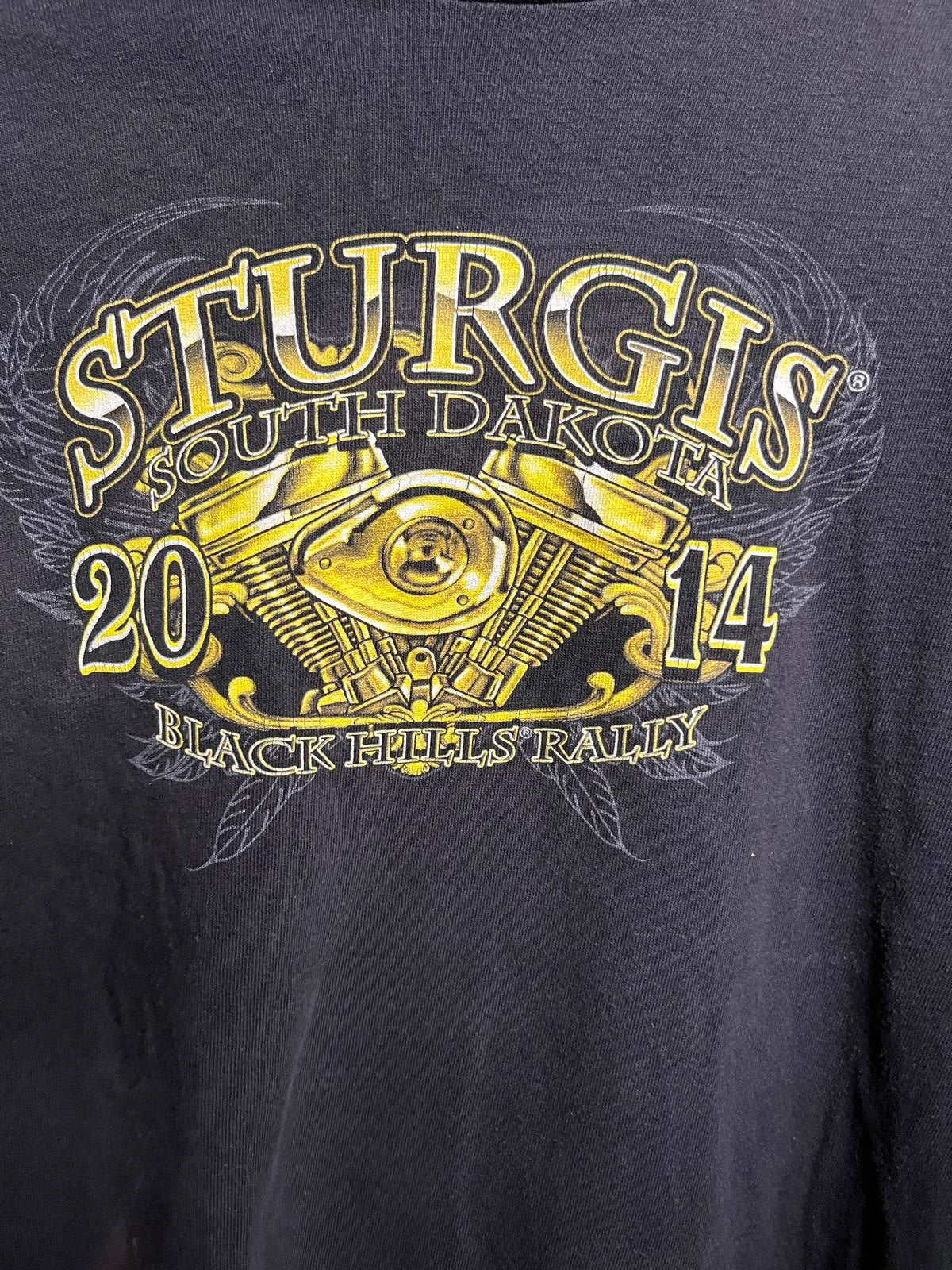Faded Sturgis Biker Tshirt South Dakota Black Hills Rally XL