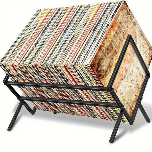 Heavy-Duty Vinyl Record Storage Holder Rack - Stacks Up to 80-100 LPs - Premium record holder from Lizard Vigilante - Just $29.99! Shop now at Lizard Vigilante