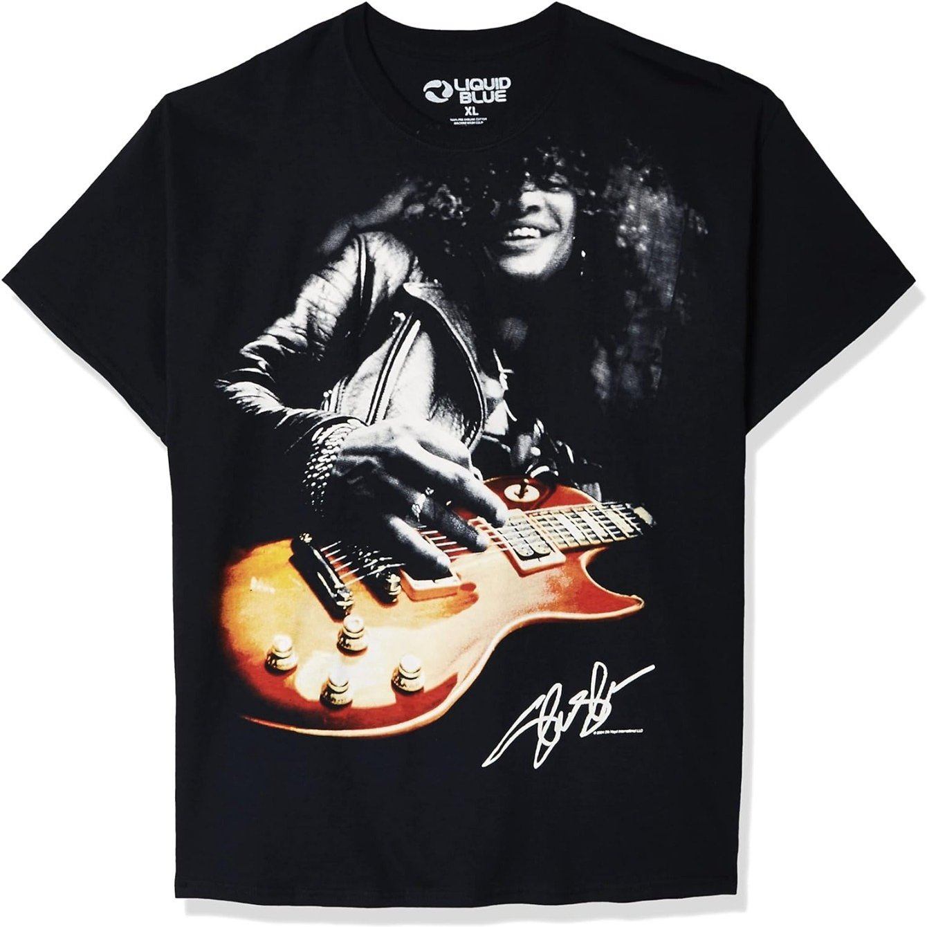 Liquid Blue Men's Slash Guitar T-Shirt - Premium T-Shirt from Lizard Vigilante - Just $24.99! Shop now at Lizard Vigilante