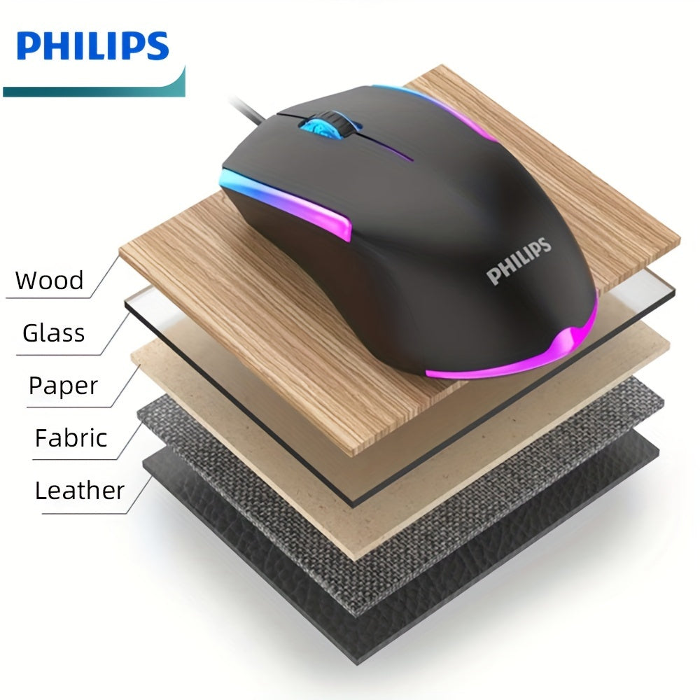 Wired Gaming Mouse with LED Backlight, 1200 DPI Optical Sensor, Ergonomic Design, ESports Games Theme, Right-Hand Orientation, Non-Slip Silicone Rollers, Battery-Free Operation for Windows/PC/Mac/Laptop