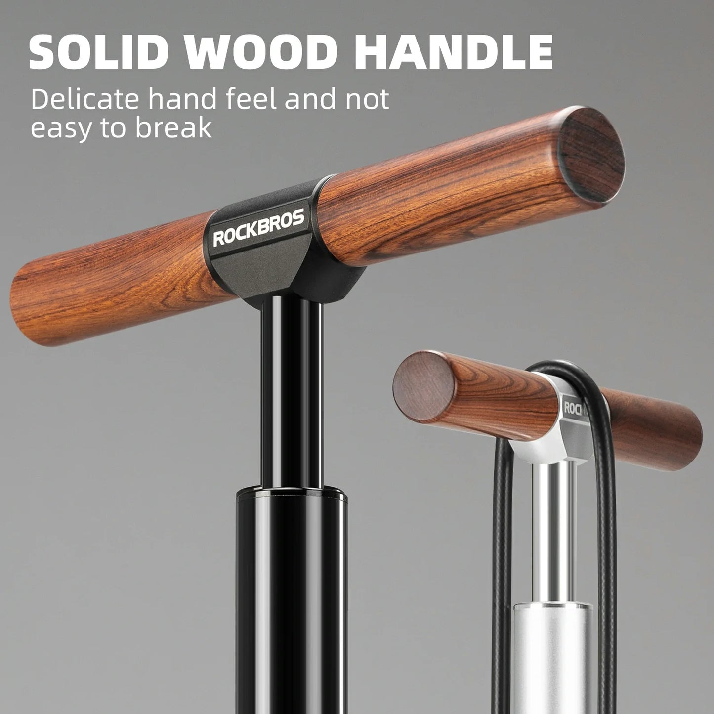 ROCKBROS 240PSI Classic Floor Drive 3.5 High Pressure Bicycle Floor Pump with Accurate 3.5" Analog Gauge