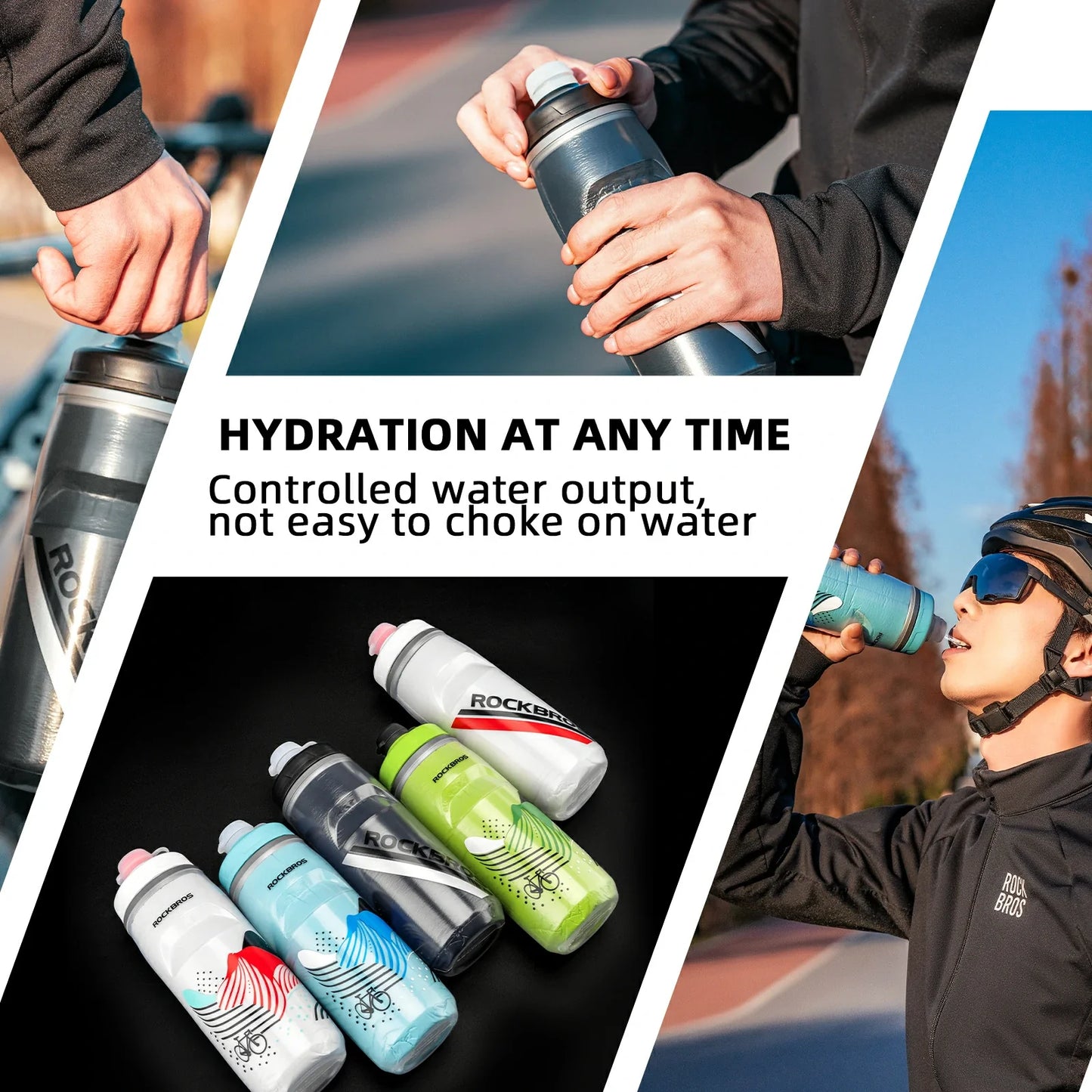 ROCKBROS 21OZ Insulated Bike Water Bottle