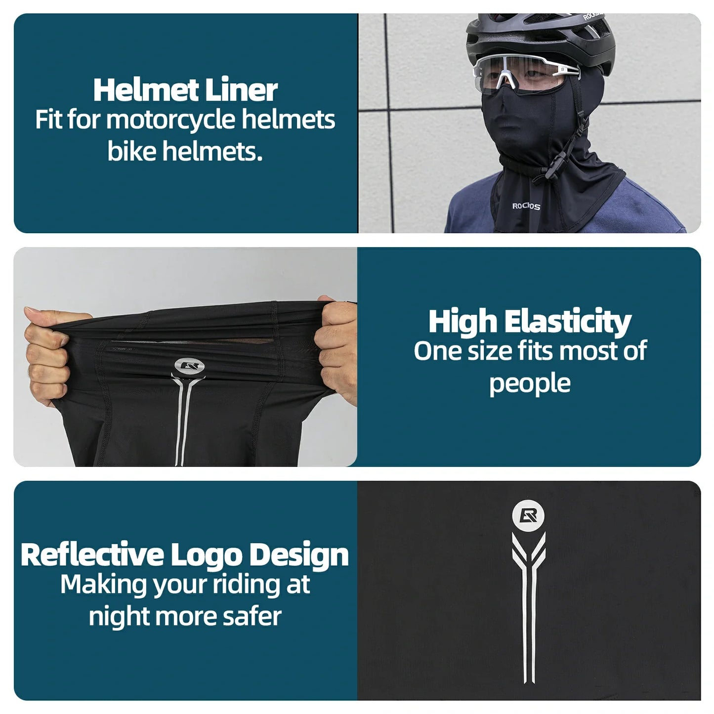 ROCKBROS Face Mask Cooling Neck Gaiter Breathable Face Covering Summer Balaclava