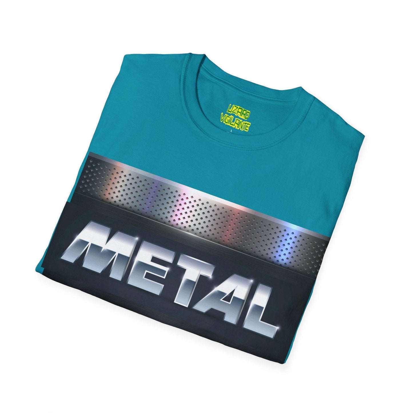 METAL Plate Unisex Softstyle T-Shirt - Lizard Vigilante