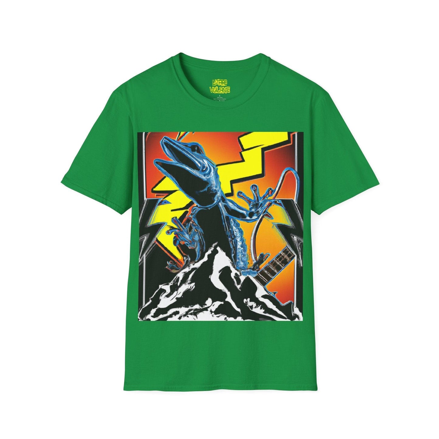 Lizard Lightning Graphical Unisex Softstyle T-Shirt - Lizard Vigilante