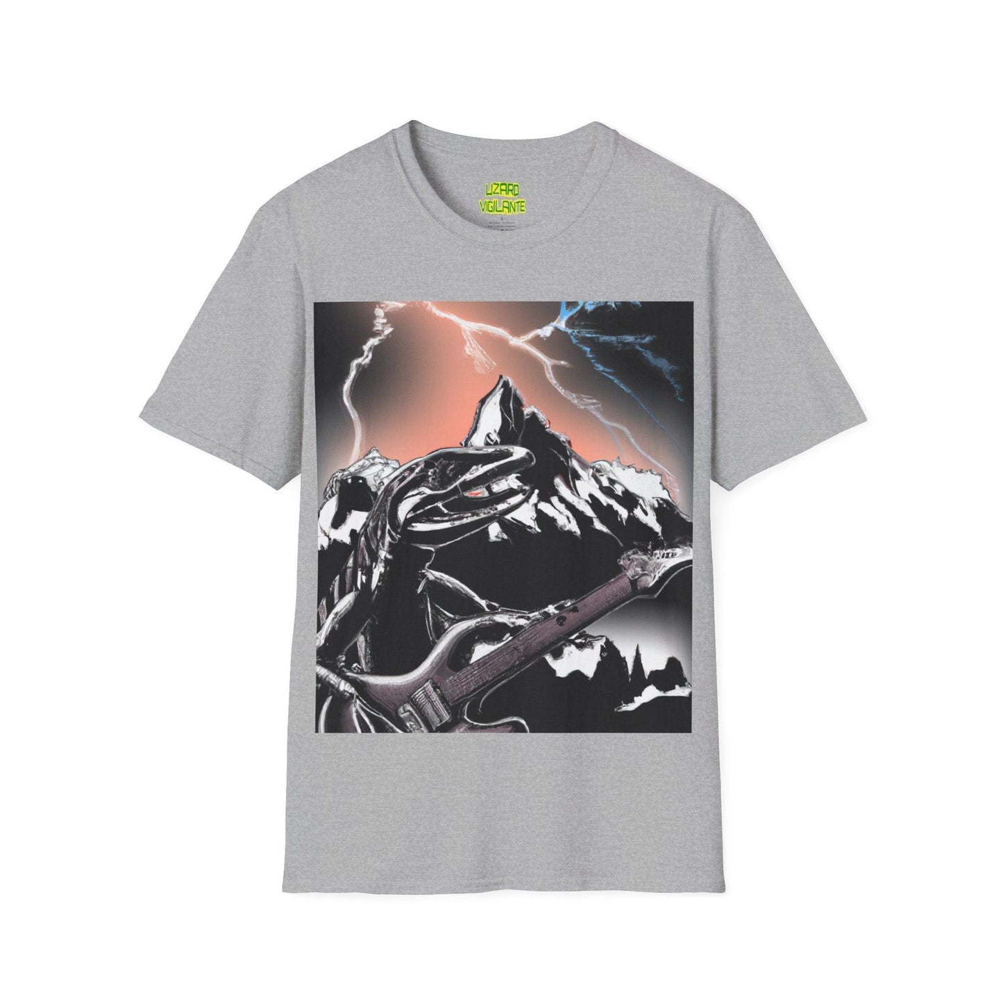 Lizard Vigilante at Mountain Unisex Softstyle T-Shirt - Lizard Vigilante