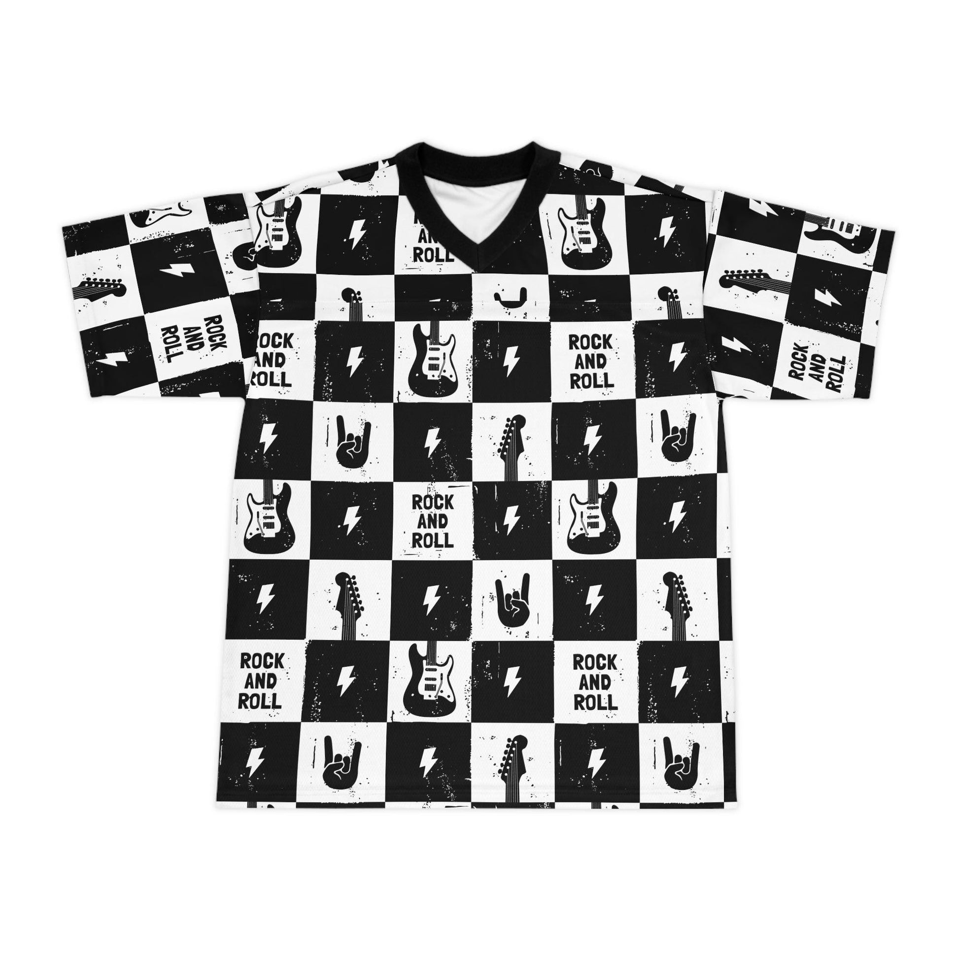 Rock and Roll Squares Unisex Football Jersey - Premium All Over Prints from Printify - Just $56.99! Shop now at Lizard Vigilante