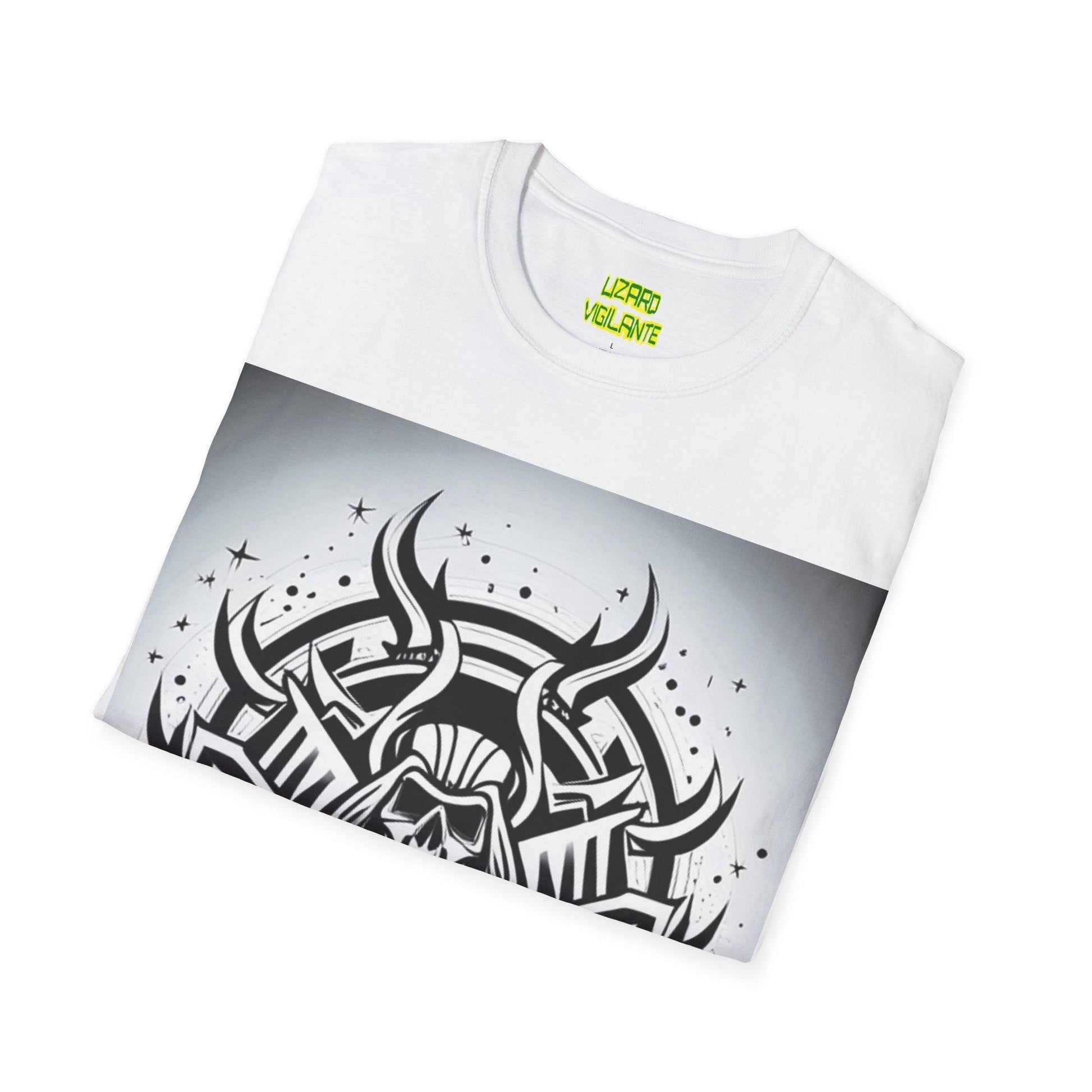 METAL Silver Unisex Softstyle T-Shirt - Lizard Vigilante