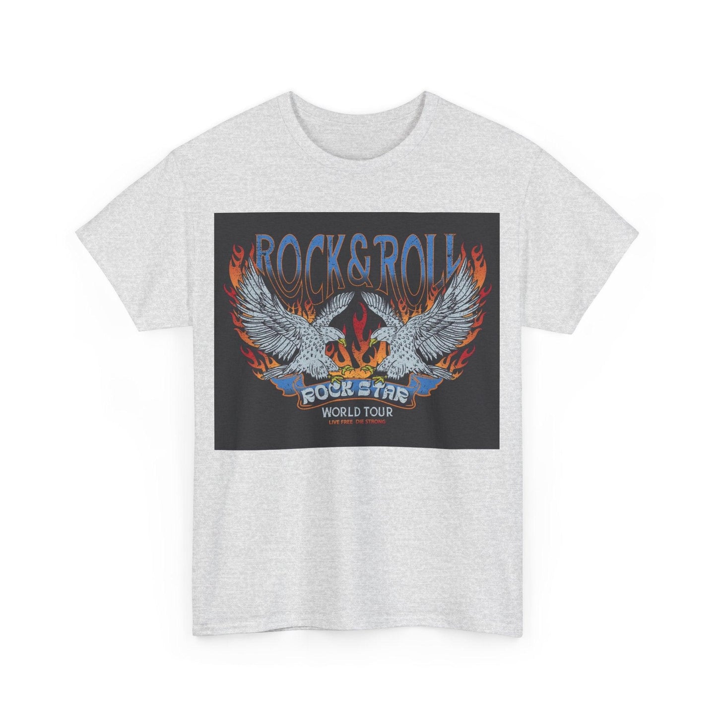 Rock & Roll Rock Star Unisex Heavy Cotton Tee - Premium T-Shirt from Printify - Just $24.06! Shop now at Lizard Vigilante