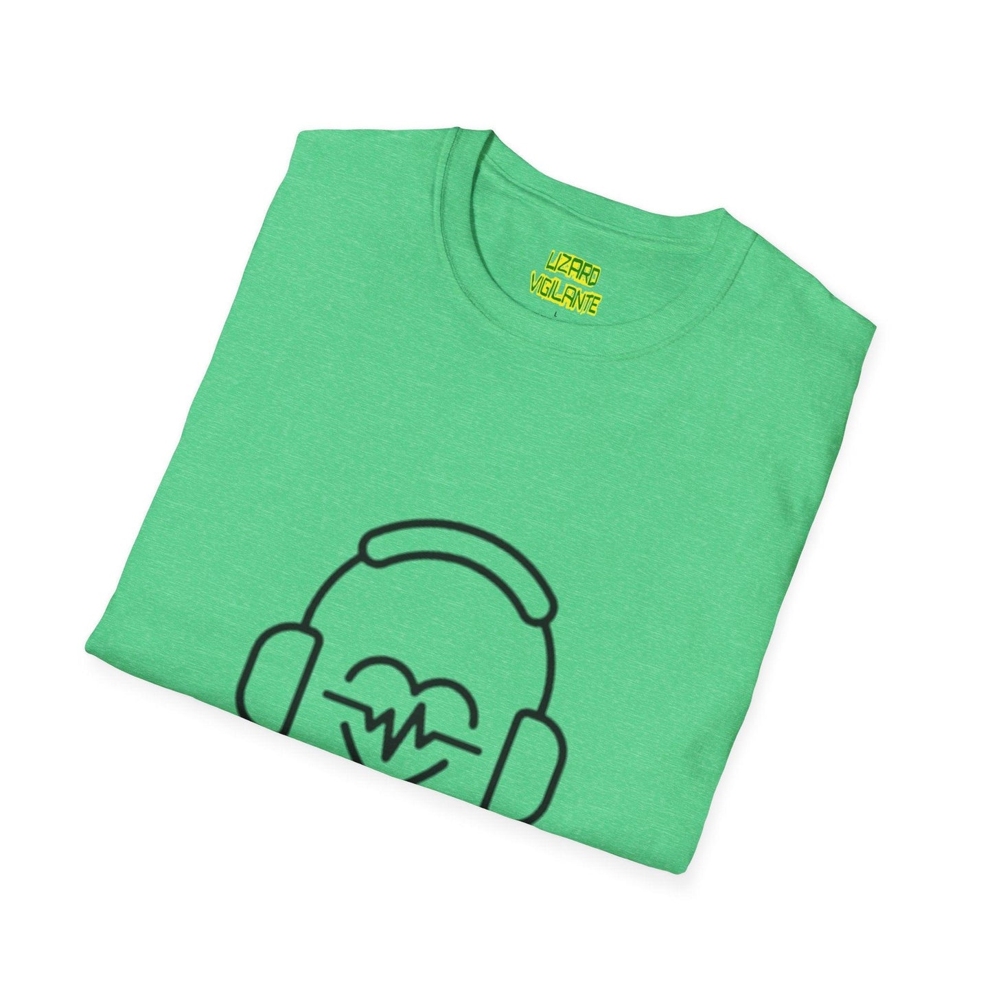 Headphone Love Unisex Softstyle T-Shirt - Lizard Vigilante