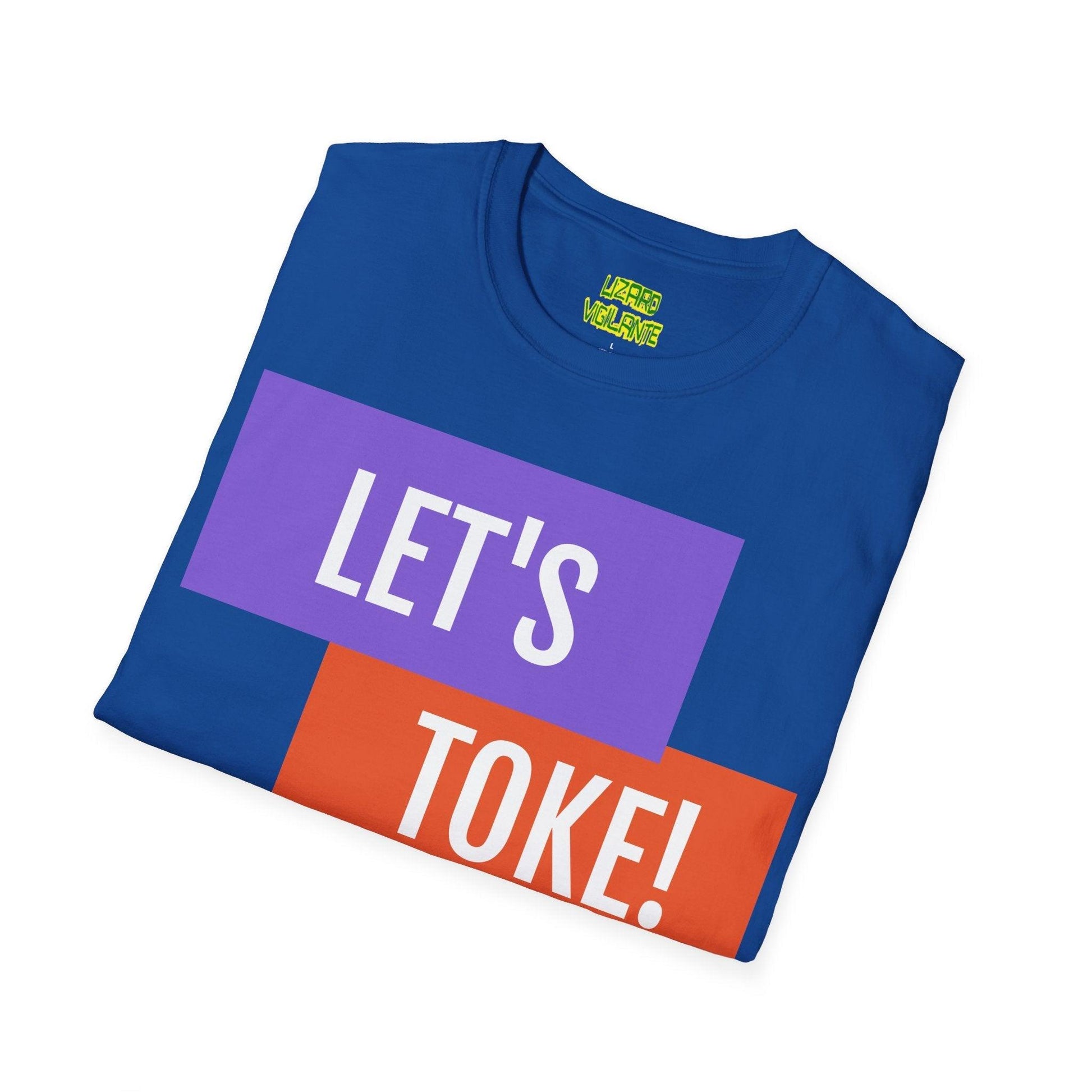 LET'S TOKE! With GreenLeaf Silo Unisex Softstyle T-Shirt / Weed Band Tee - Lizard Vigilante