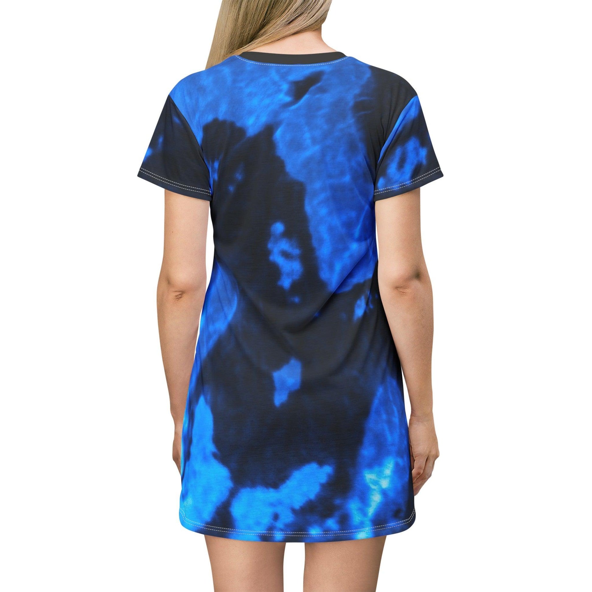 Blue Lava T-Shirt Dress - Lizard Vigilante