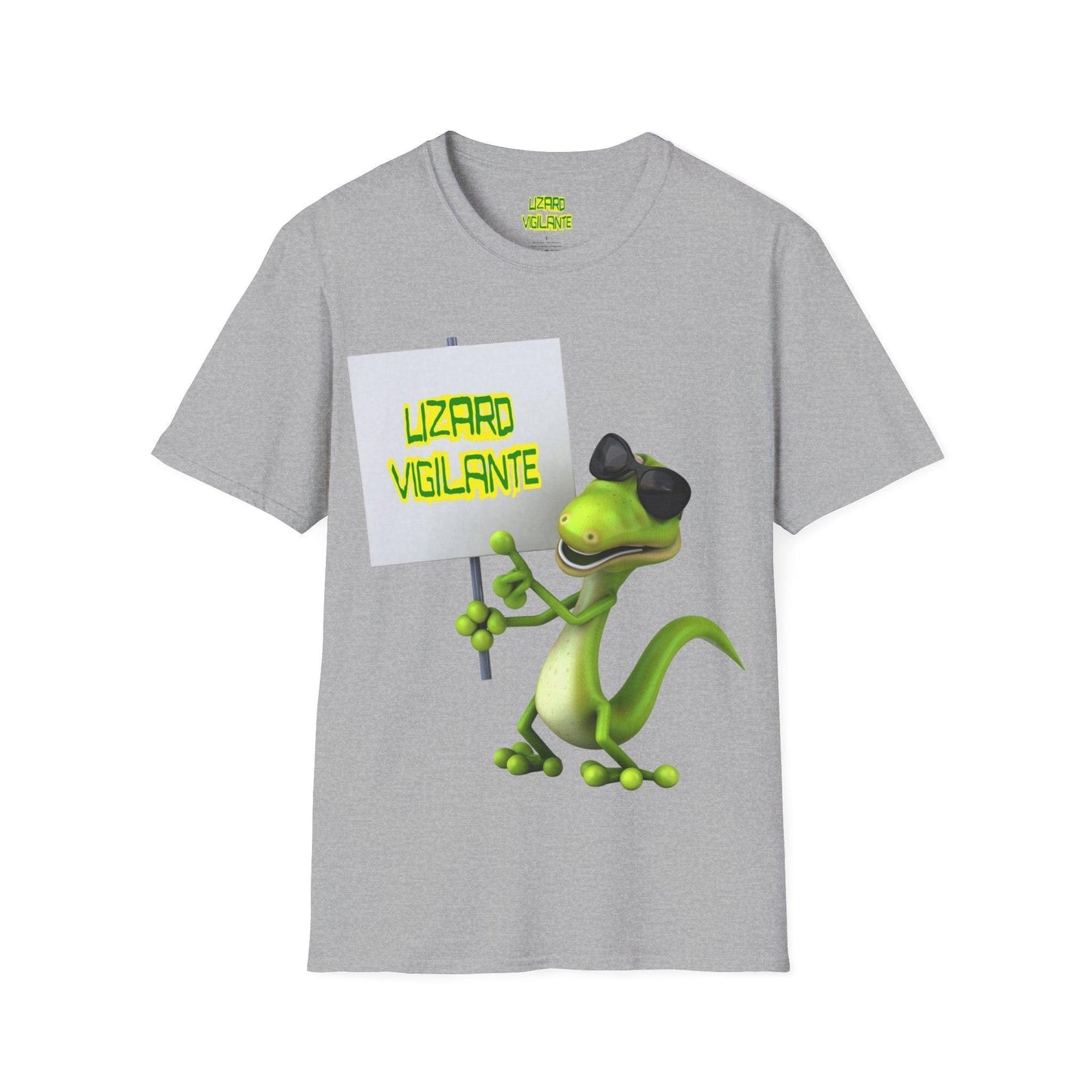 Lizard Vigilante Sign Unisex Softstyle T-Shirt - Lizard Vigilante