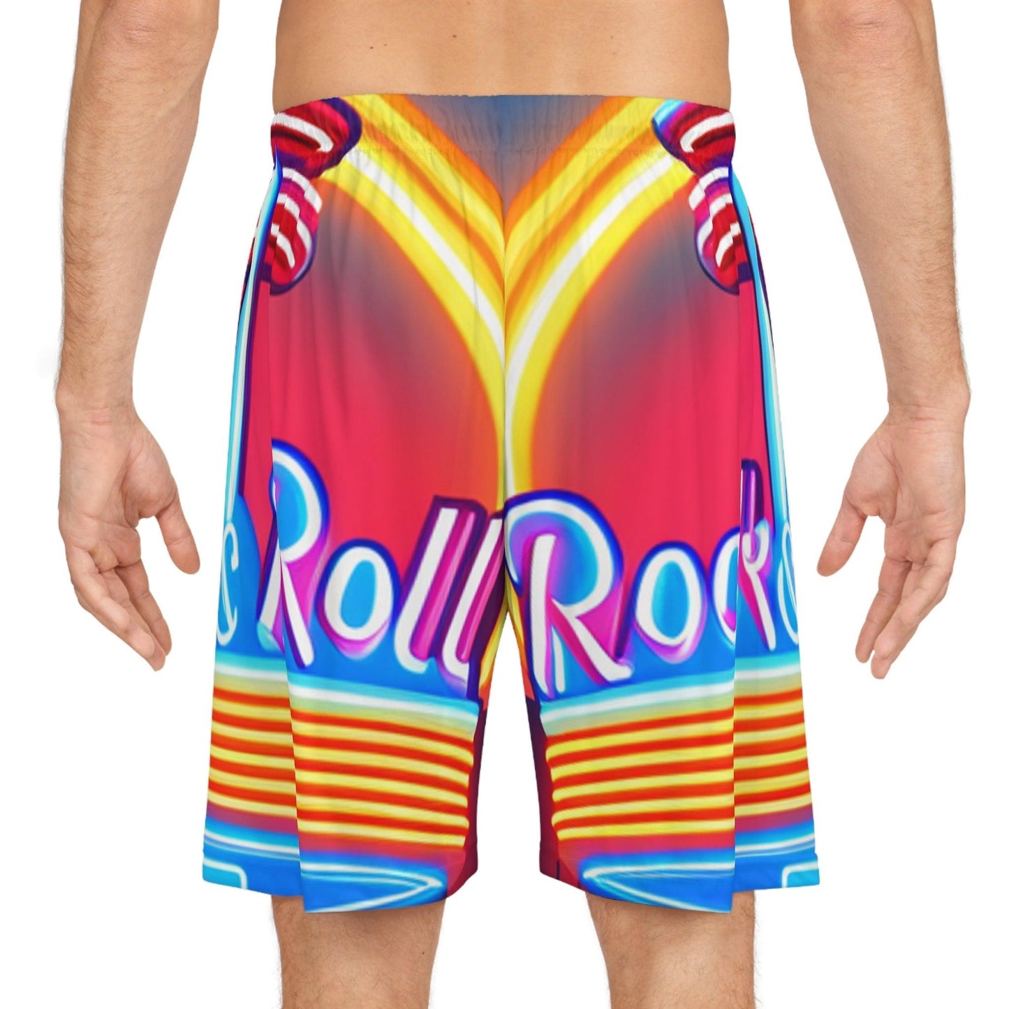 Rock & Roll Diner Basketball Shorts - Lizard Vigilante