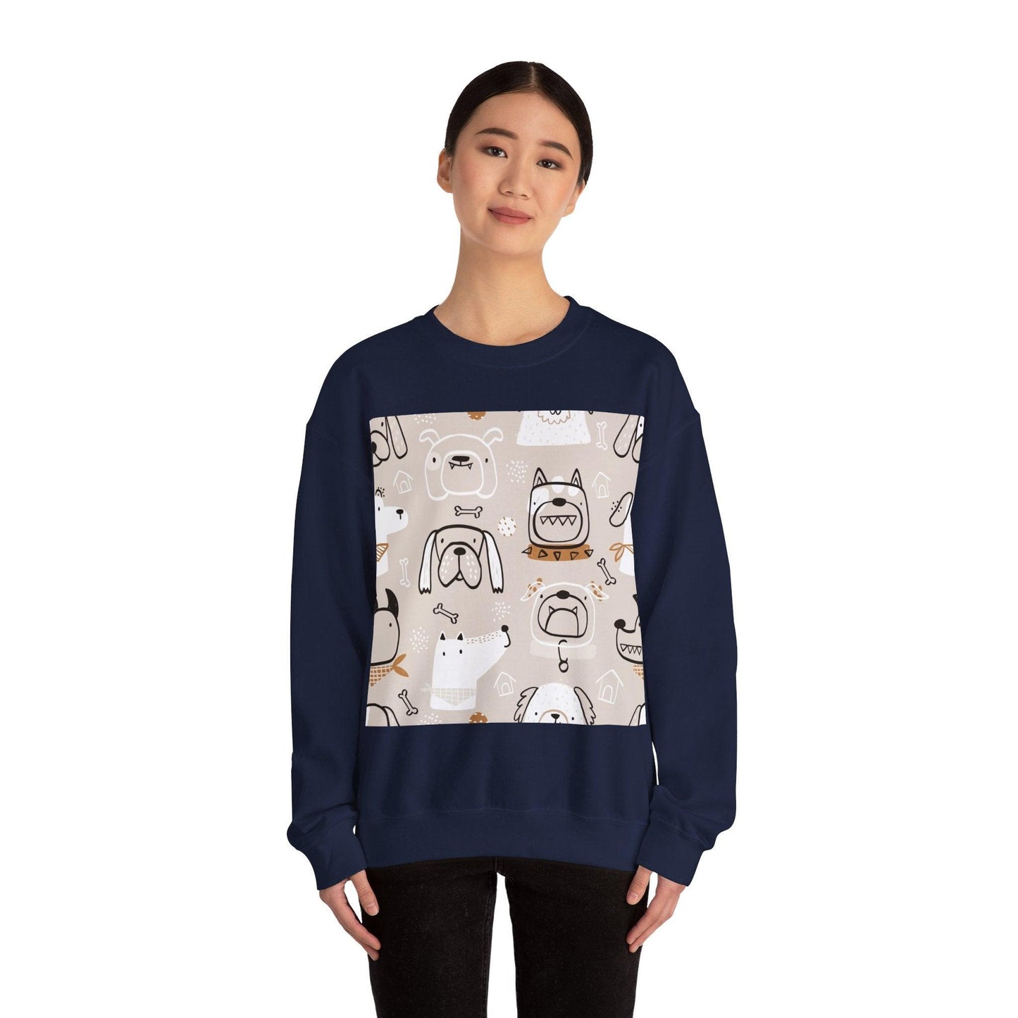 Illustrated Doggers 2 Unisex Heavy Blend™ Crewneck Sweatshirt - Premium Sweatshirt from Printify - Just $35.64! Shop now at Lizard Vigilante