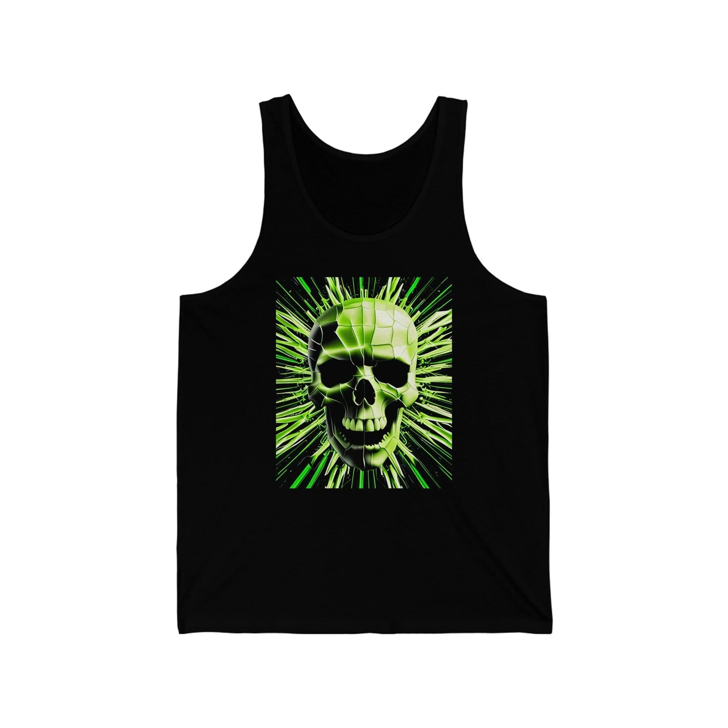 Skull Cracks Unisex Jersey Tank - Lizard Vigilante