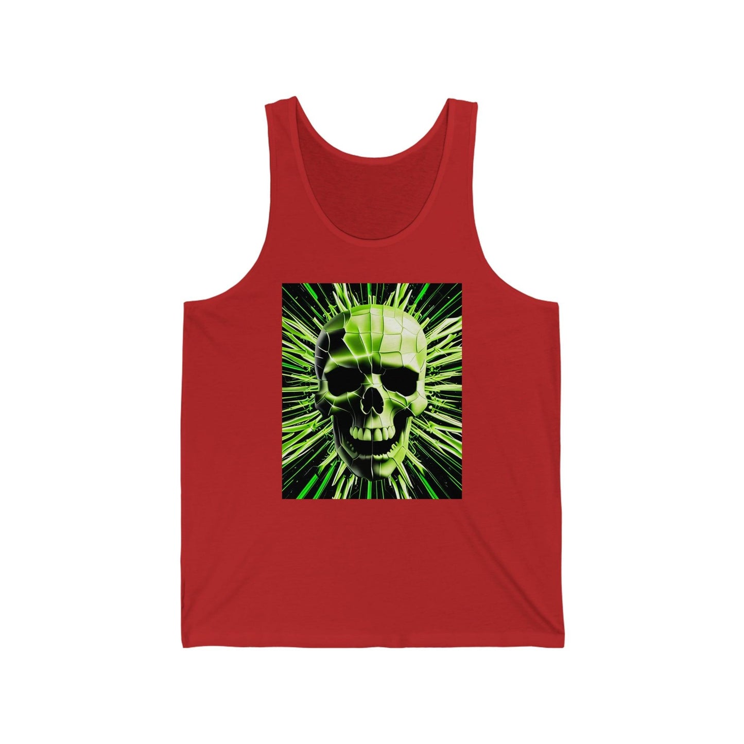 Skull Cracks Unisex Jersey Tank - Lizard Vigilante