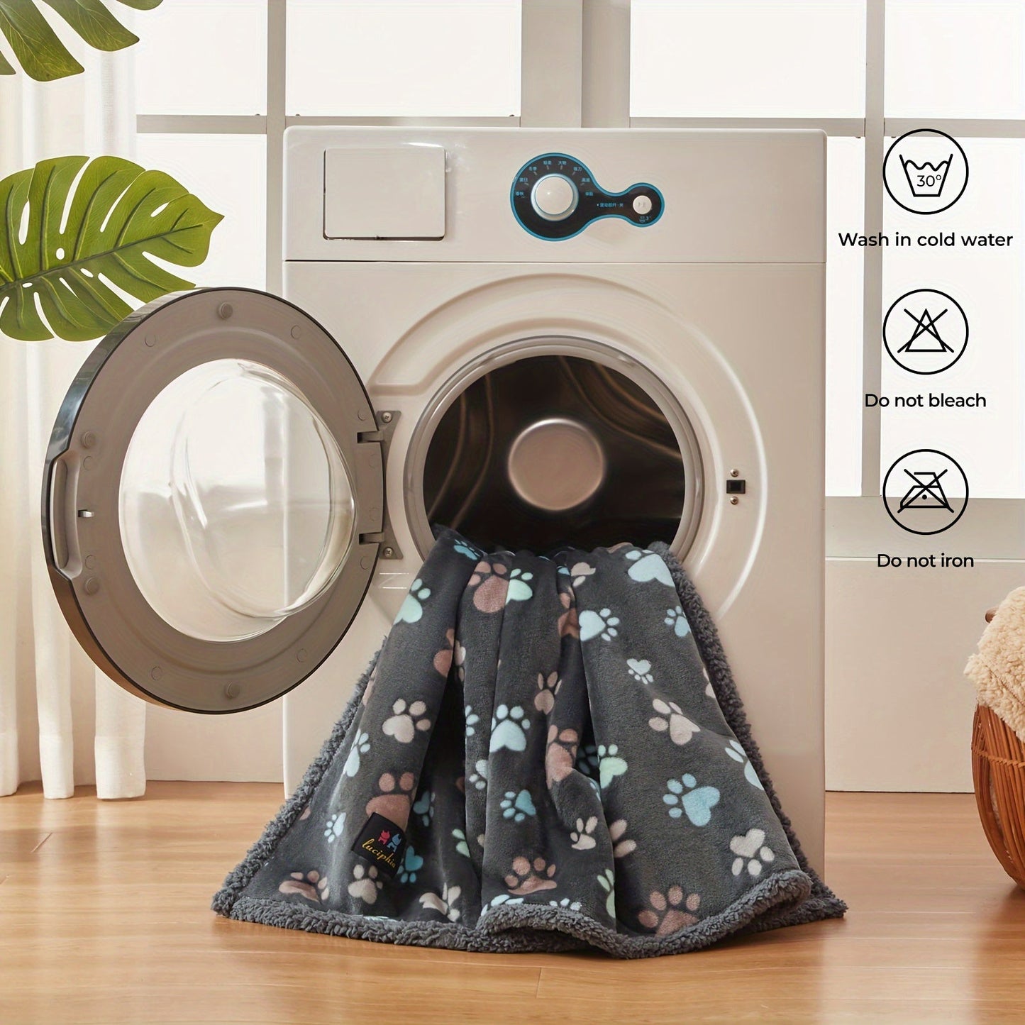 Waterproof Sherpa Fleece Dog Blanket For Small Medium Large Dogs, Reversible Couch Cover, Machine Washable Pet Puppy Blanket With Anti-Tear Protection