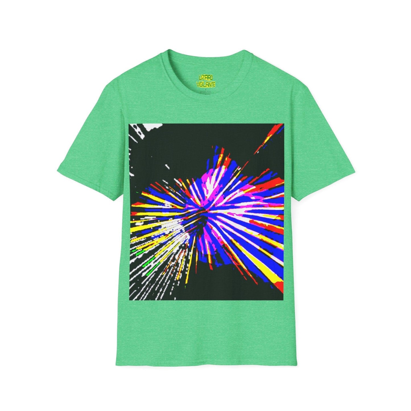 Neon Bursted Unisex Softstyle T-Shirt - Lizard Vigilante