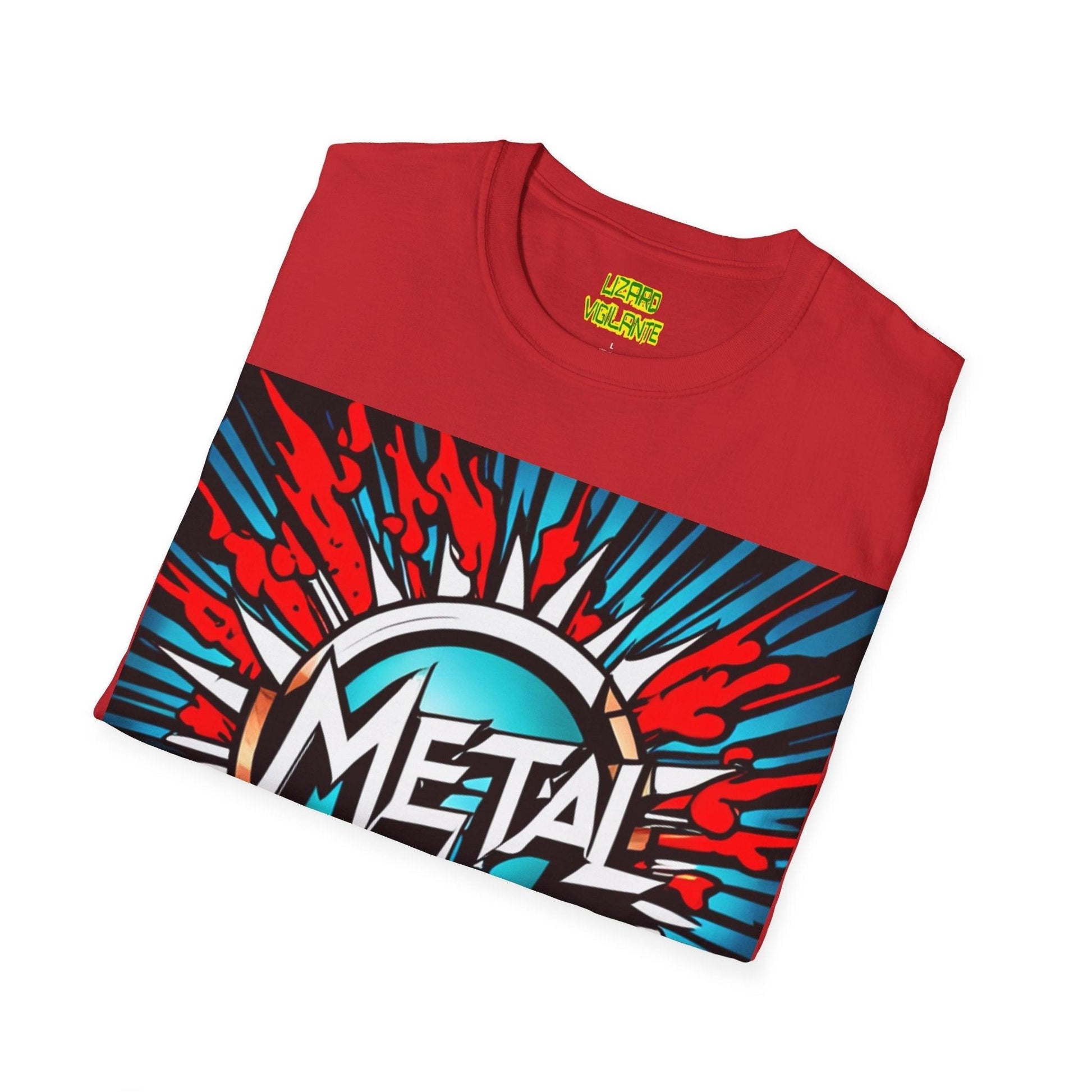 METAL Sun Logo Unisex Softstyle T-Shirt - Lizard Vigilante