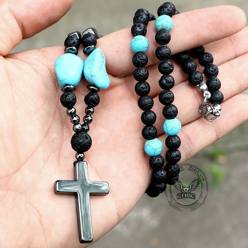 60 cm Turquoise Bead Necklace