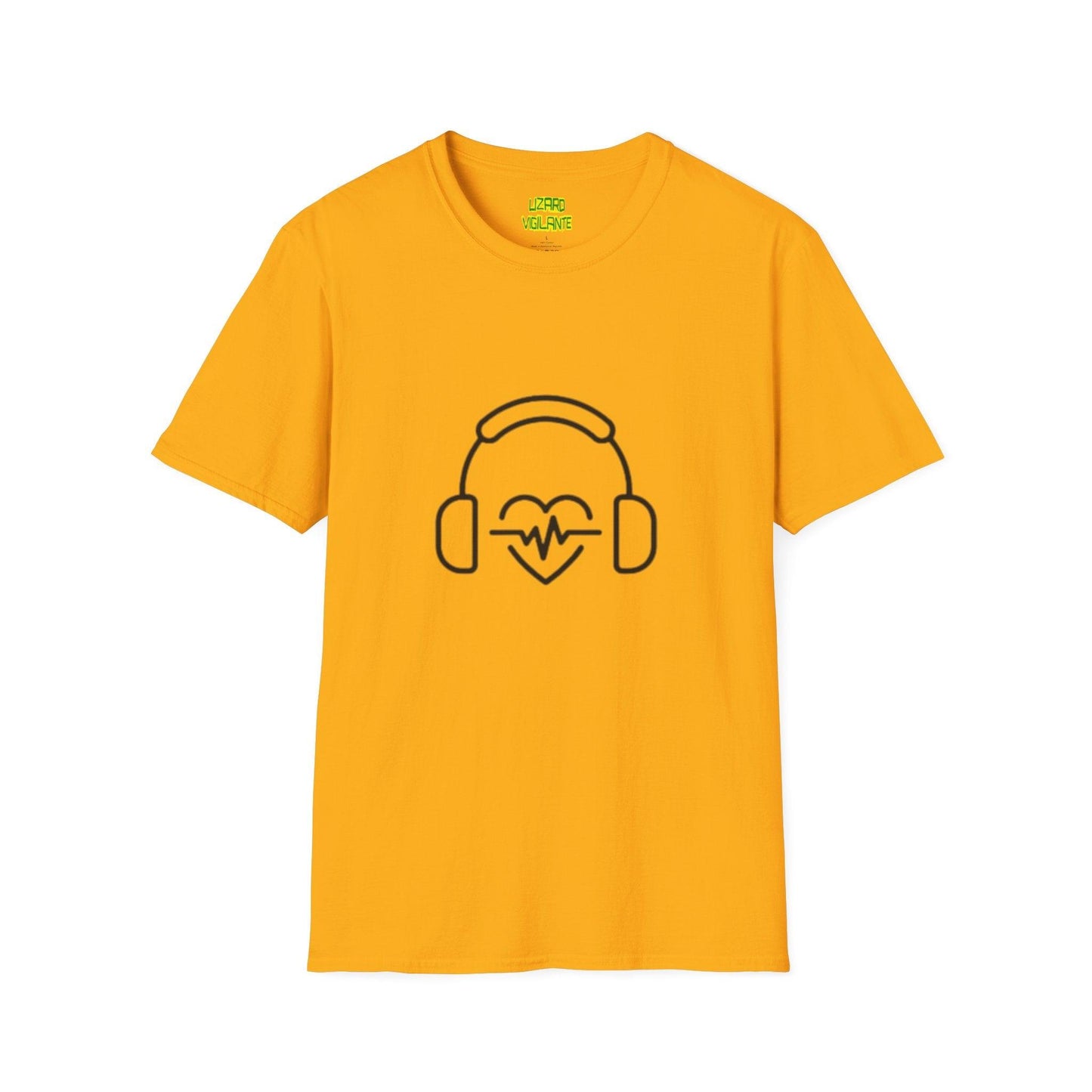 Headphone Love Unisex Softstyle T-Shirt - Lizard Vigilante