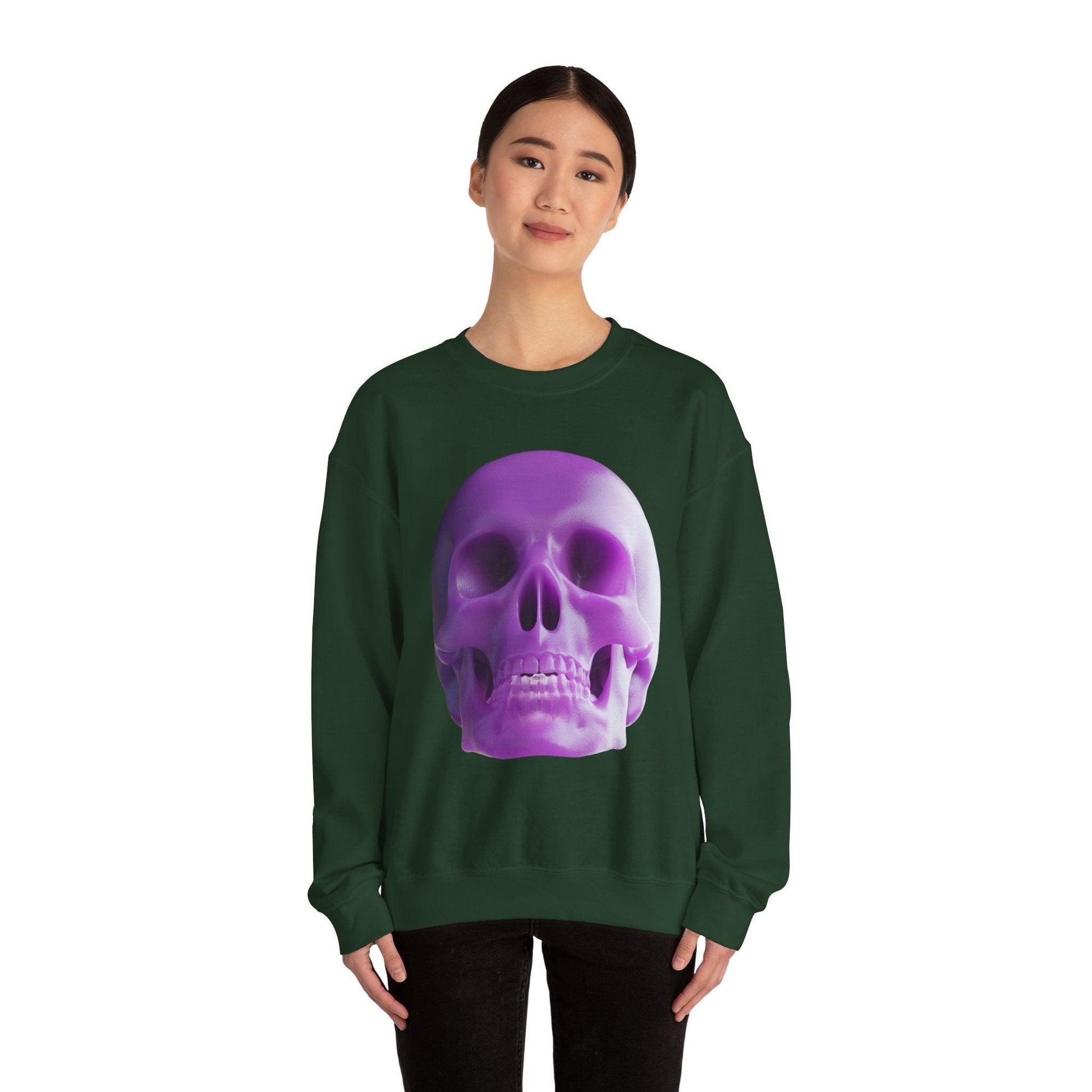 The Purple Skull of Glory Unisex Heavy Blend™ Crewneck Sweatshirt - Lizard Vigilante