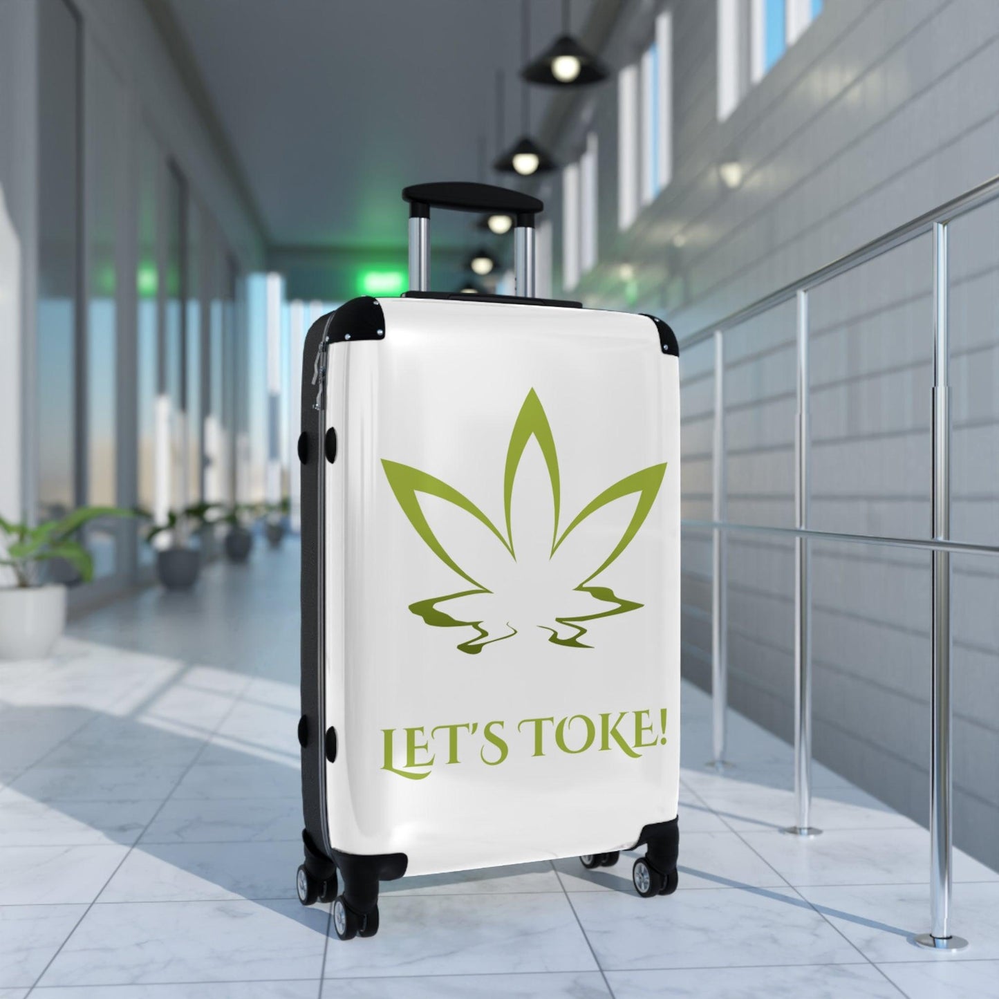 Let's Toke! Suitcase with a Smoke Leaf - Lizard Vigilante