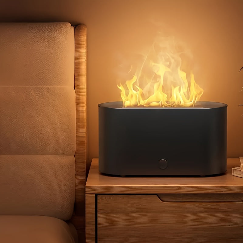 Simulated Flame Humidifier – USB-Powered Aromatherapy Diffuser with Smoky Flame Effect, Perfect for Home, Office & Nighttime Relaxation - Premium Humidifier from Lizard Vigilante - Just $21.08! Shop now at Lizard Vigilante