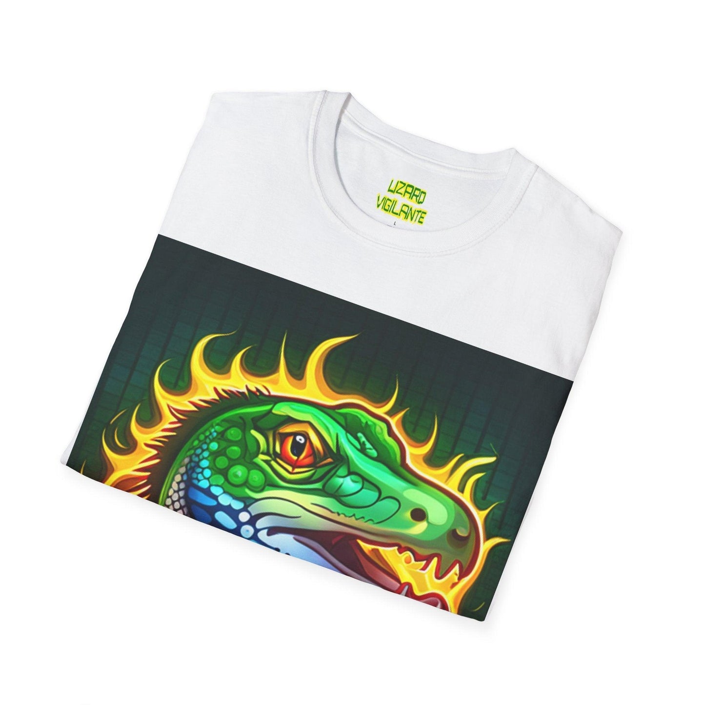 Fire Lizard Unisex Softstyle T-Shirt - Lizard Vigilante