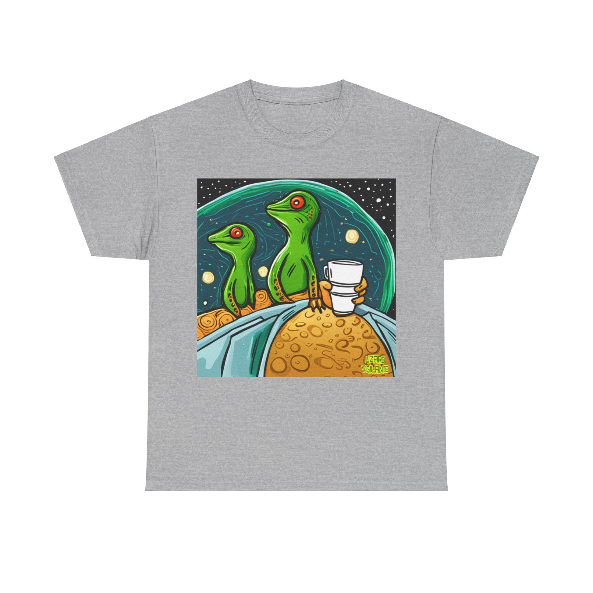 Lizard Vigilante Premium Coffee SideEye Unisex Heavy Cotton Tee - Lizard Vigilante