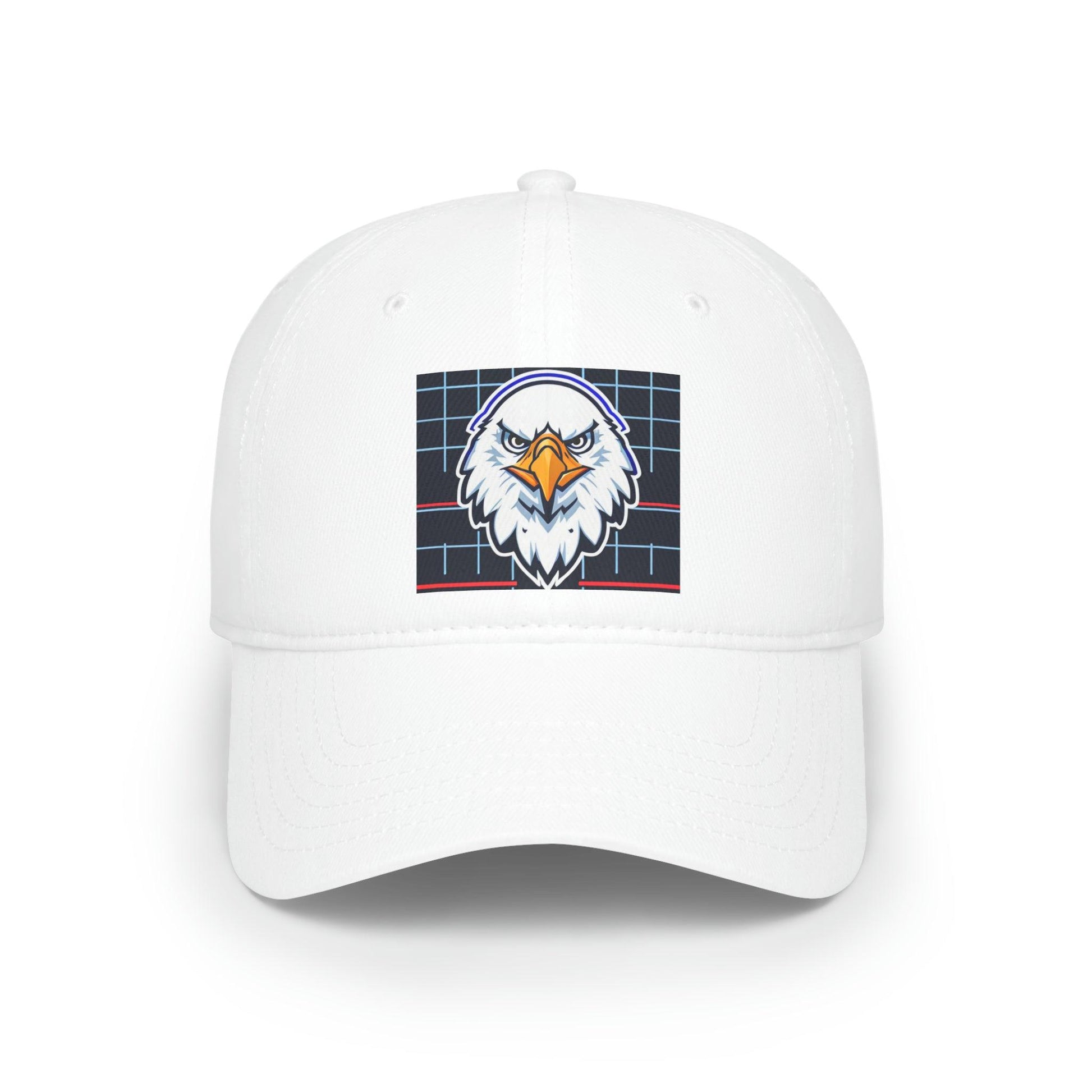 Bald Eagle Grid Graphic Low Profile Baseball Cap - Lizard Vigilante