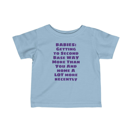 Babies Getting To Second Infant Fine Jersey Tee - Lizard Vigilante