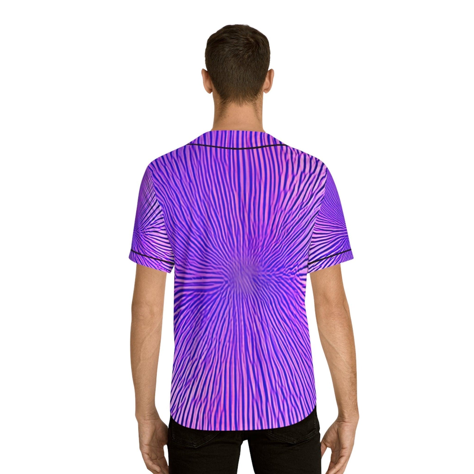 Purple Attack Men's Baseball Jersey - Lizard Vigilante